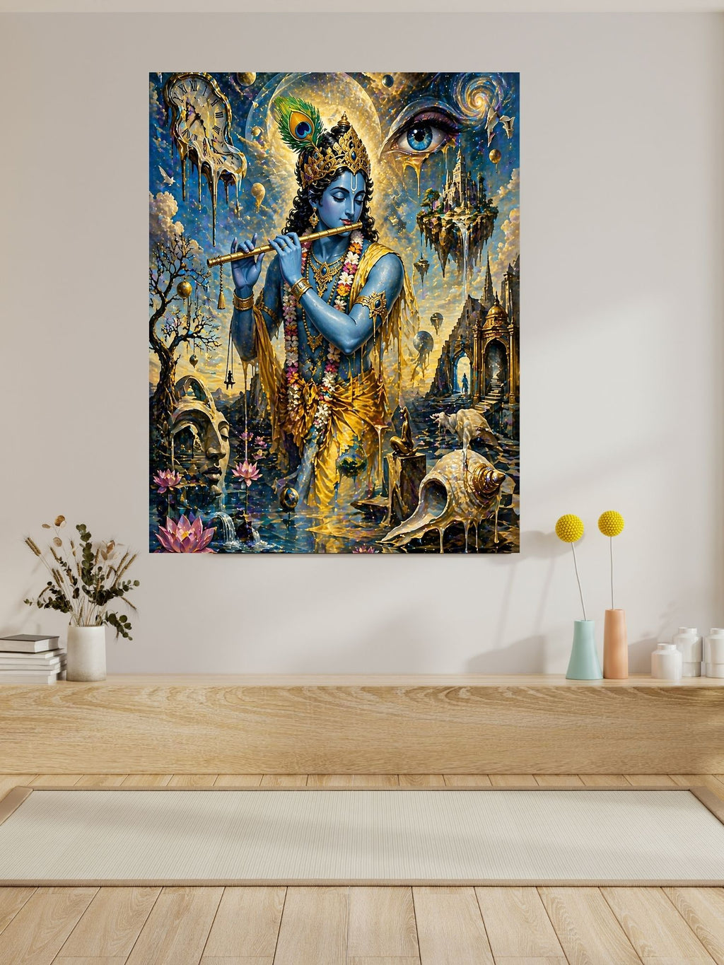 Commercial Use Lord Krishna Wall Art Bundle | Hindu Printable Decor | Commercial Use License Included | Spiritual Home Decor | Pooja Room Prints | Digital Download|sp65c