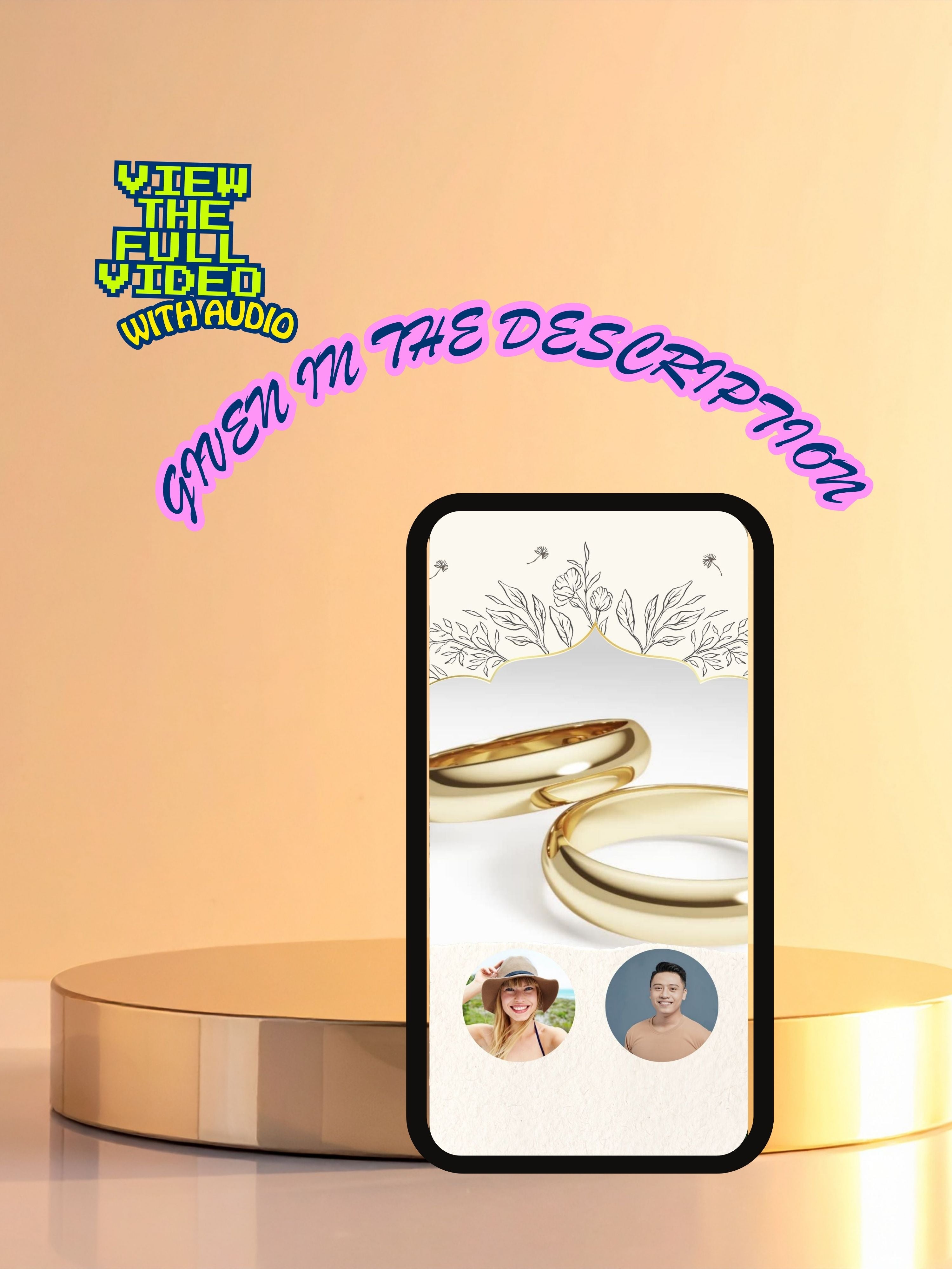 WI0002-CHURCH WEDDING Invitation Video Template | Editable Christian Wedding Invite |Digital Wedding Invitation |Wedding Video