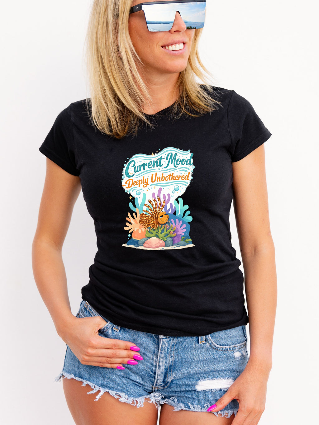 Under The Sea PNG, Ocean T-Shirt Design, Sea Life Graphic, Beach Lover Gift, Marine Life PNG, Coastal Aesthetic, Print On Demand Design, Digital Download|gr30-13