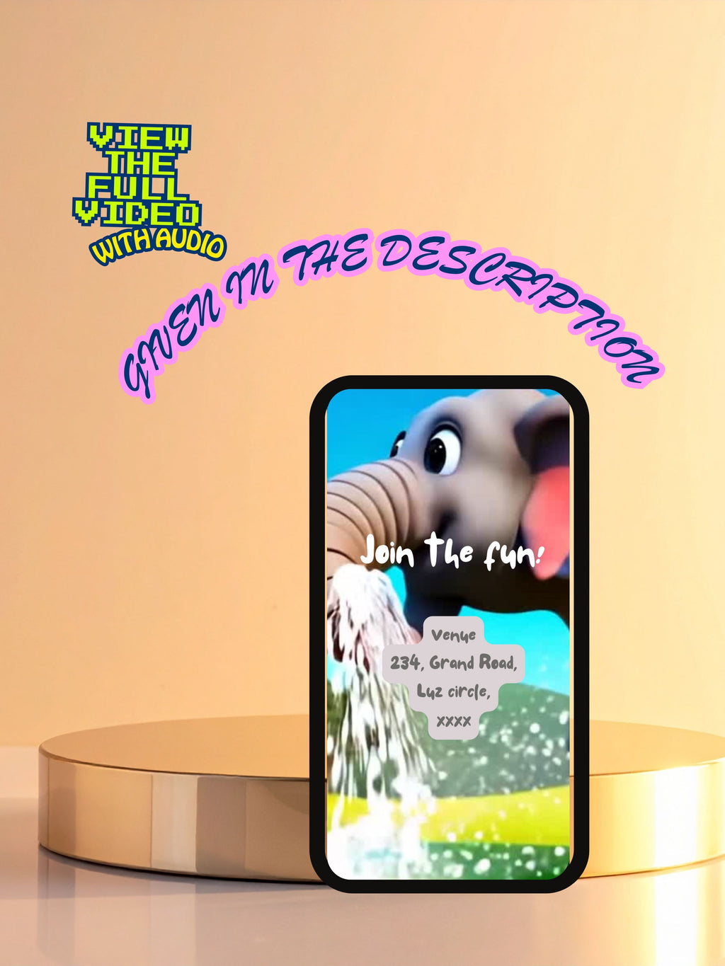 commercial use ANIMAL THEME Birthday Invitation Video | Editable Canva pro Template | Kids Party Invite | ki25c