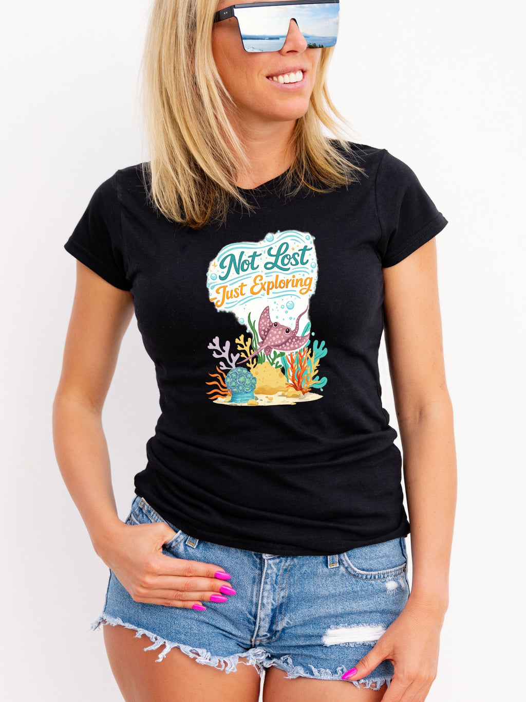 Under The Sea PNG, Ocean T-Shirt Design, Sea Life Graphic, Beach Lover Gift, Marine Life PNG, Coastal Aesthetic, Print On Demand Design, Digital Download|gr30-14