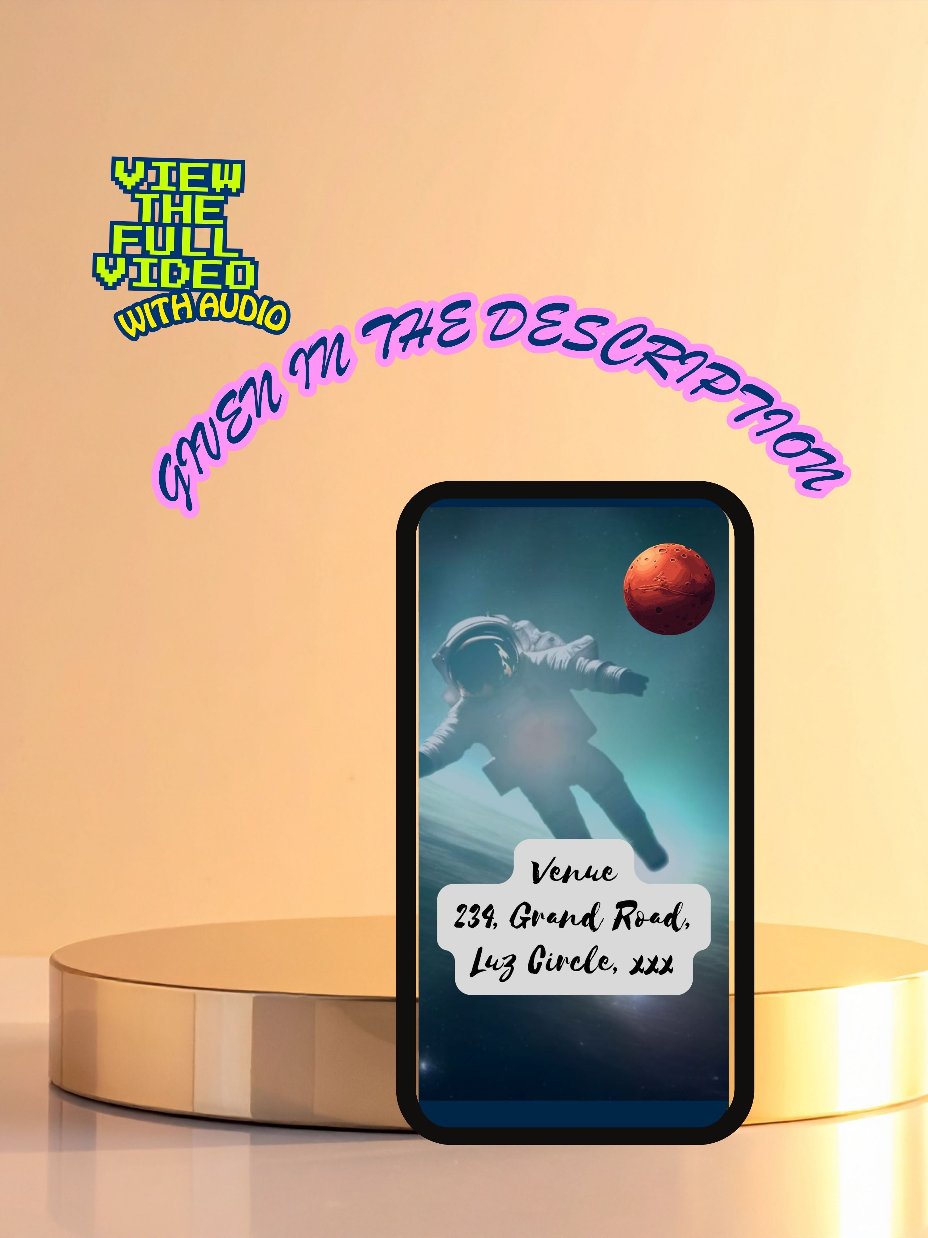 ASTRONAUT kids Space Birthday Video Invitation | Astronaut Kids Party Canva Pro Template | Rocket Theme Invite| Instant Download|ki31