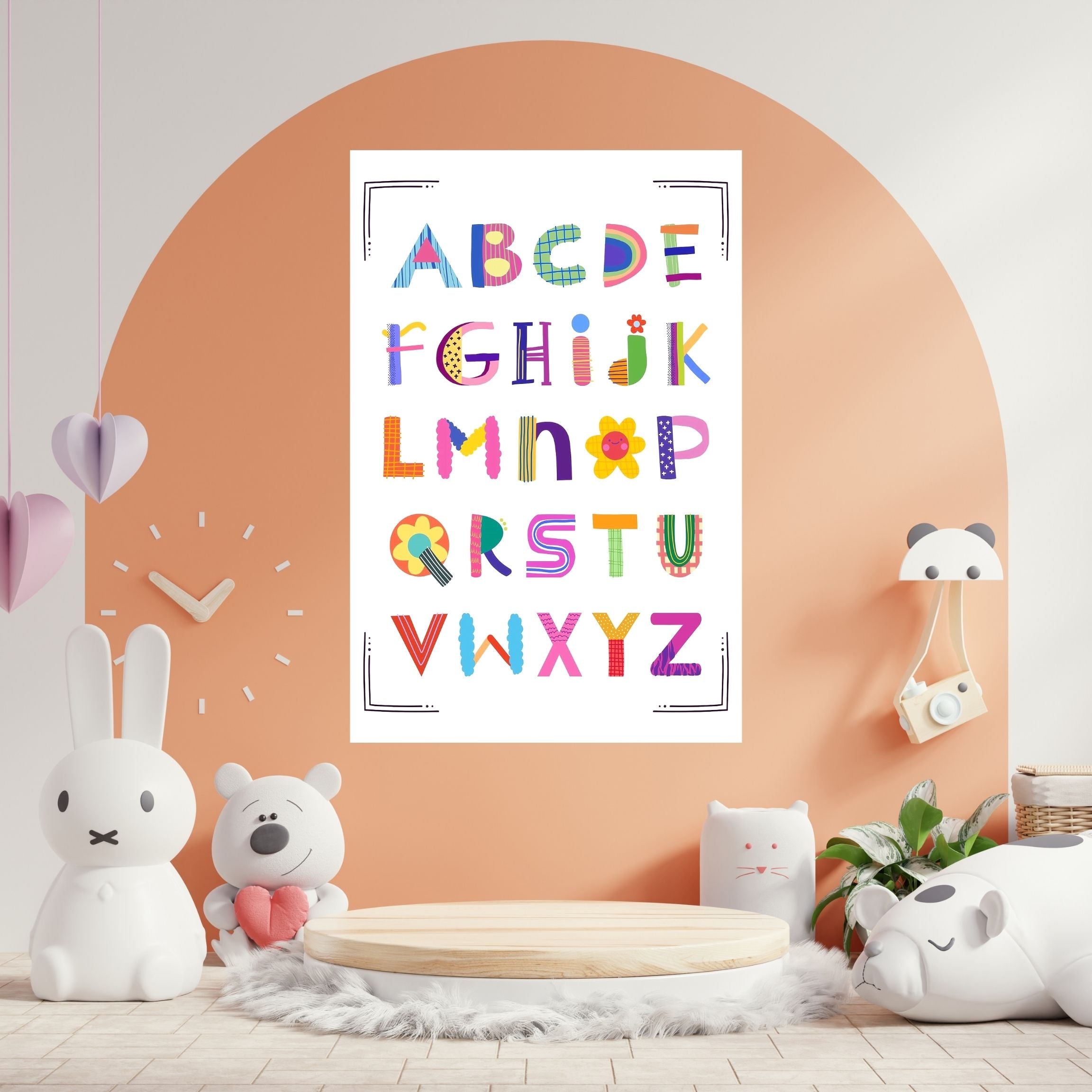 Alphabet Wall Art Printable, ABC Learning Poster, Kids Educational Decor, Nursery Wall Art, Preschool Classroom Print, Homeschool Decor, Digital Download|ke1-5