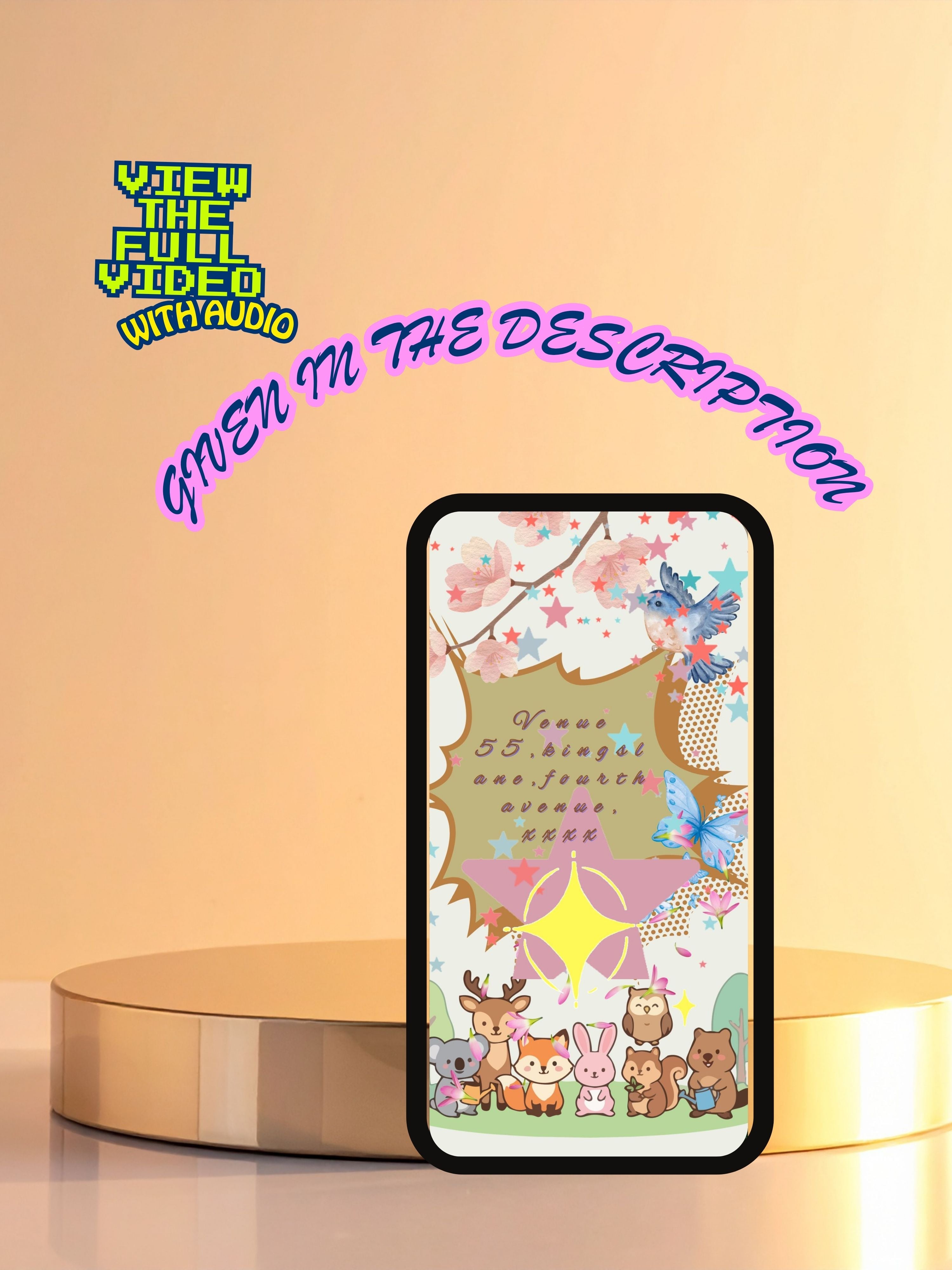 commercial use ANIMAL THEME Birthday Invitation Video | Editable Canva pro Template | Kids Party Invite | ki2c