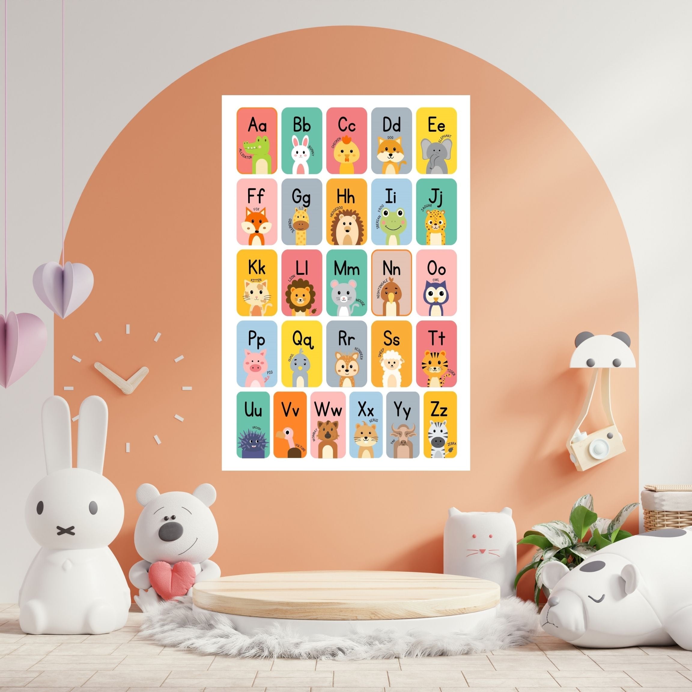 Alphabet Wall Art Printable, ABC Learning Poster, Kids Educational Decor, Nursery Wall Art, Preschool Classroom Print, Homeschool Decor, Digital Download|ke1-15