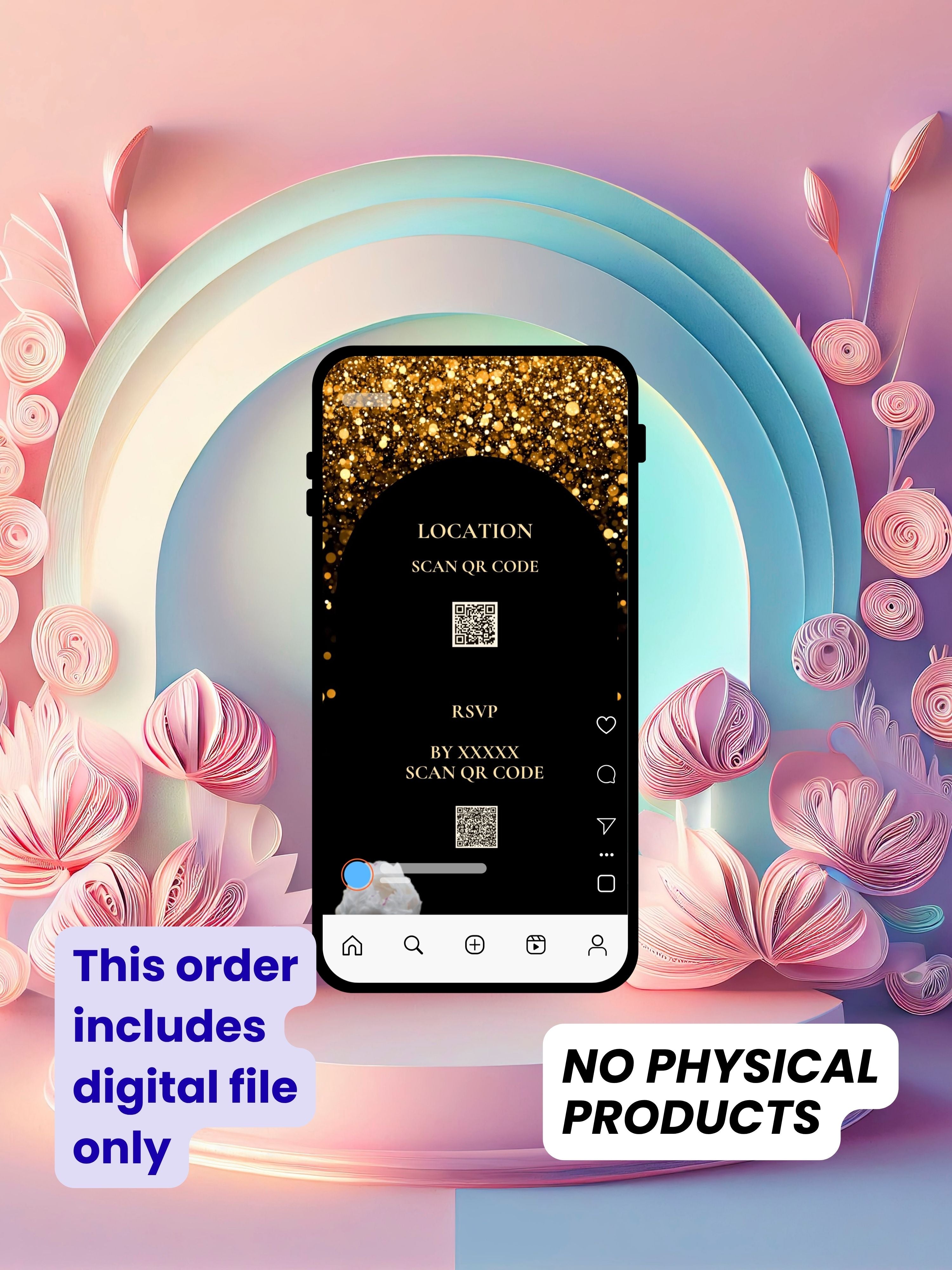 Editable 60TH BIRTHDAY Video Invitation | Canva Pro Template | Milestone Birthday Party Invite | Photo, Music, QR Code | Instant Download|ai12