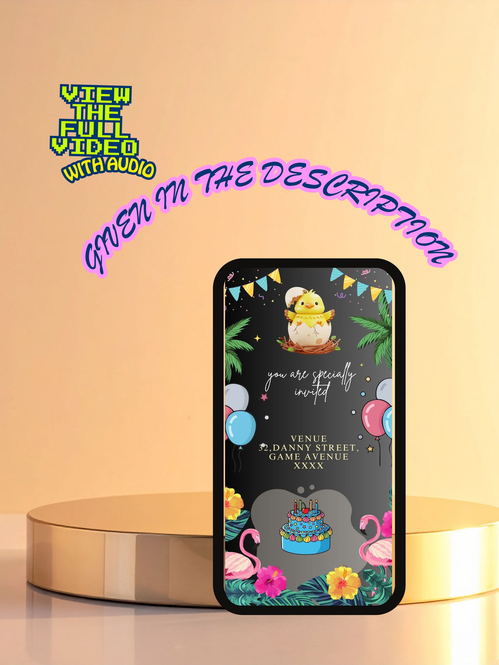commercial use ANIMAL THEME Birthday Invitation Video | Editable Canva pro Template | Kids Party Invite | ki34c