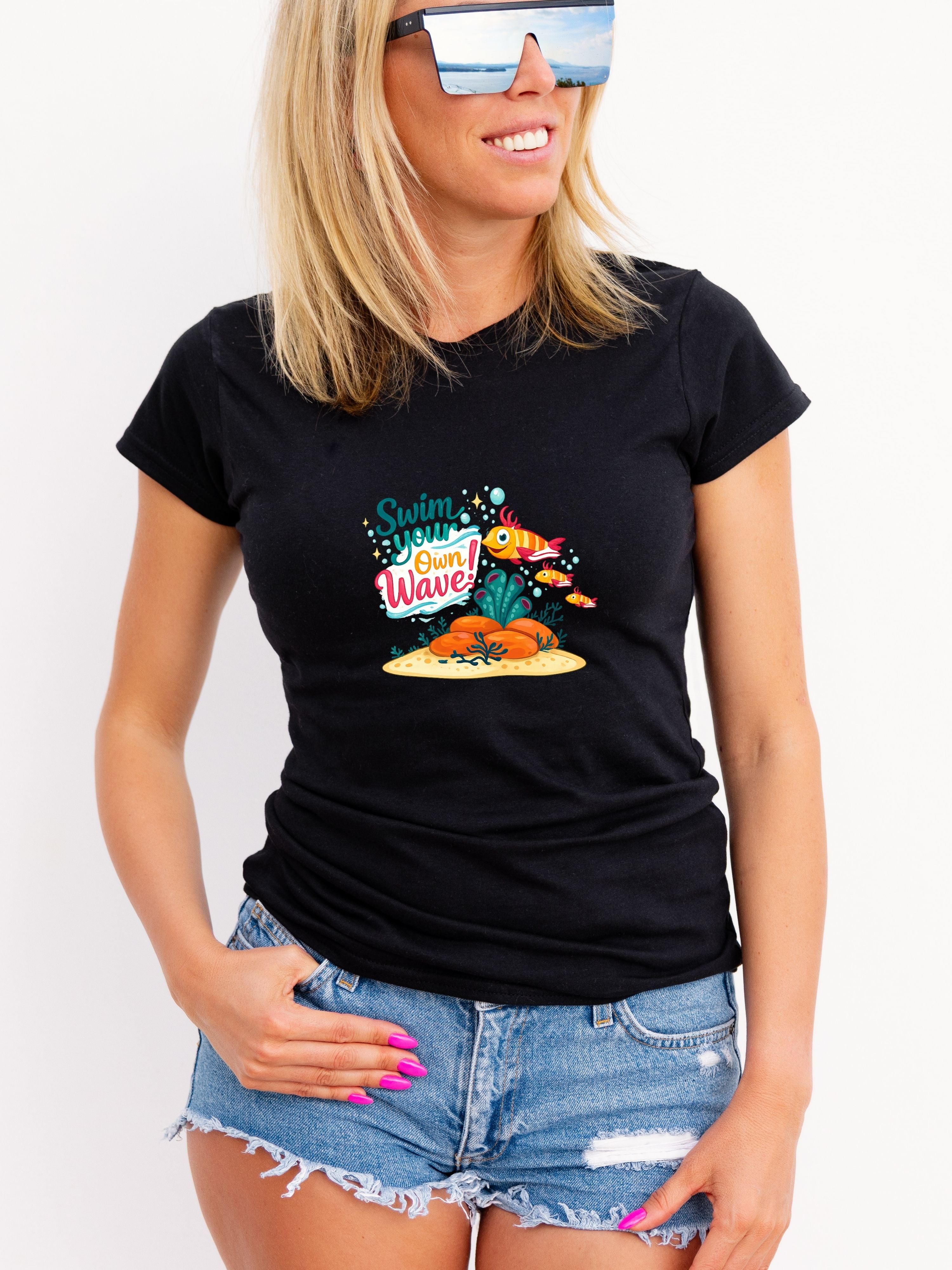 Under The Sea PNG, Ocean T-Shirt Design, Sea Life Graphic, Beach Lover Gift, Marine Life PNG, Coastal Aesthetic, Print On Demand Design, Digital Download|gr30-7