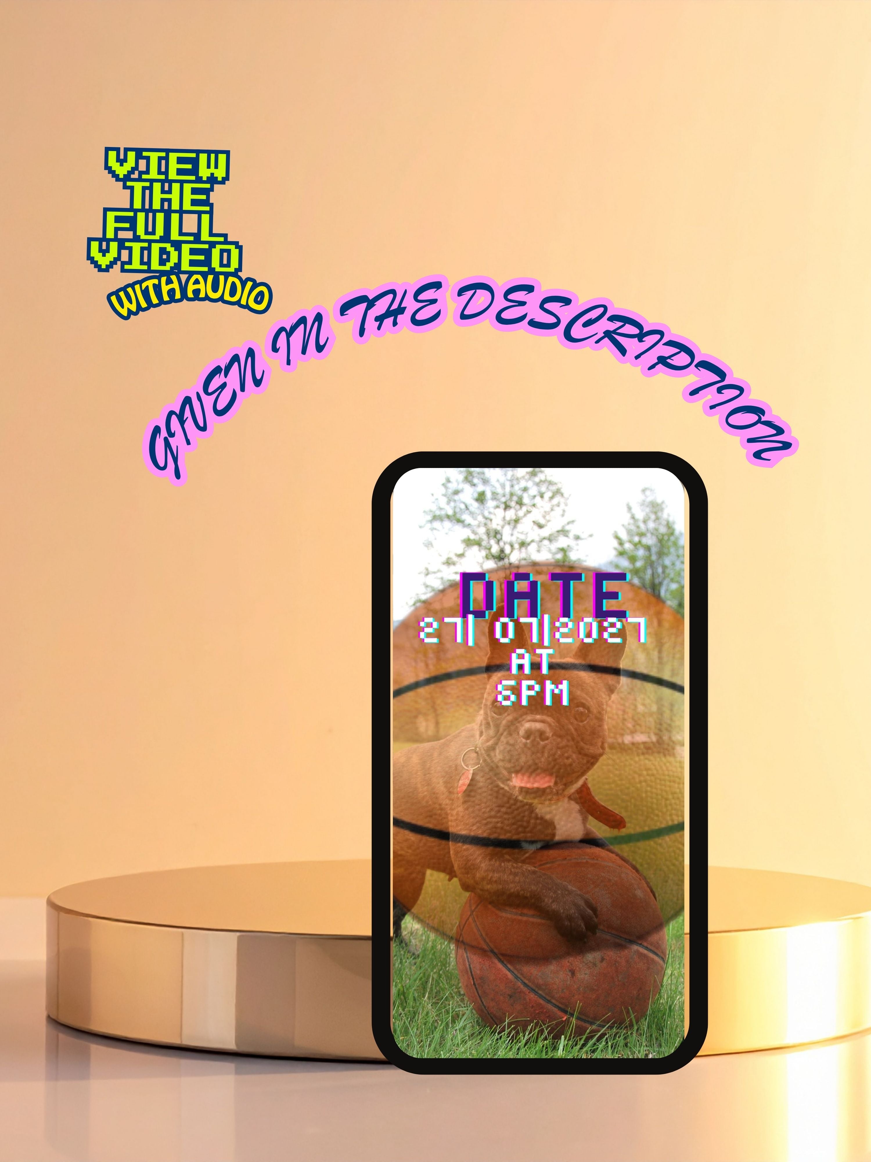 commercial use BASKETBALL kids Birthday Video Invitation | Canva pro Template | Kids Sports Party Invite | ki50c