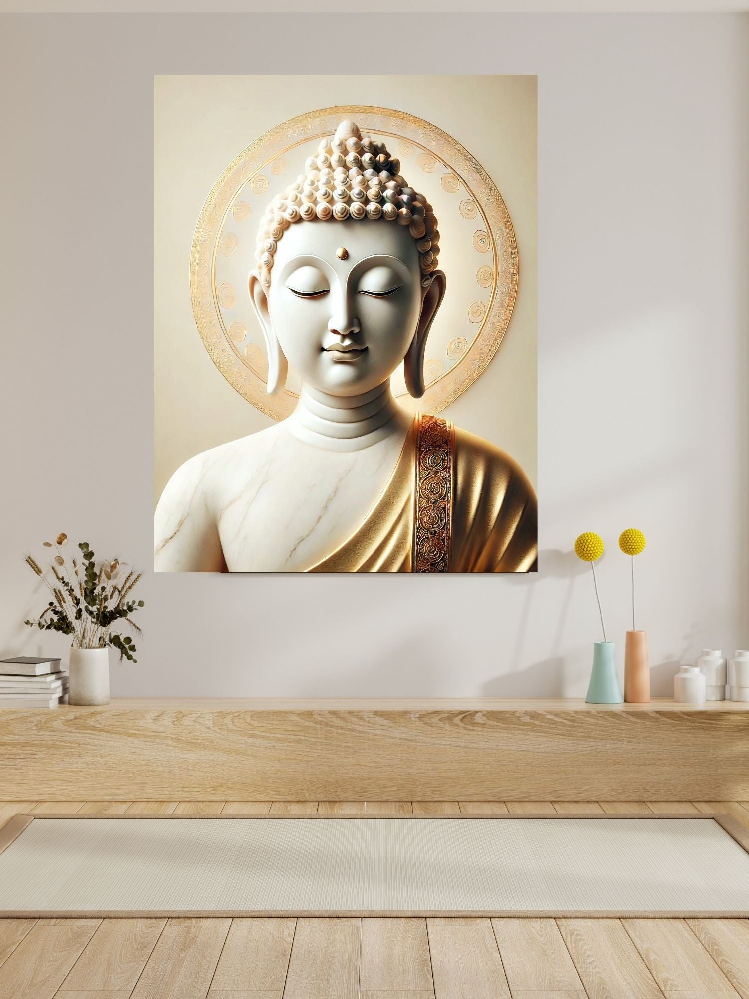 Commercial Use Lord Buddha Wall Art Printable | Zen Meditation Decor | Buddhist Wall Hanging | Spiritual Home Decor | Mindfulness Artwork | Instant Download|sp90c