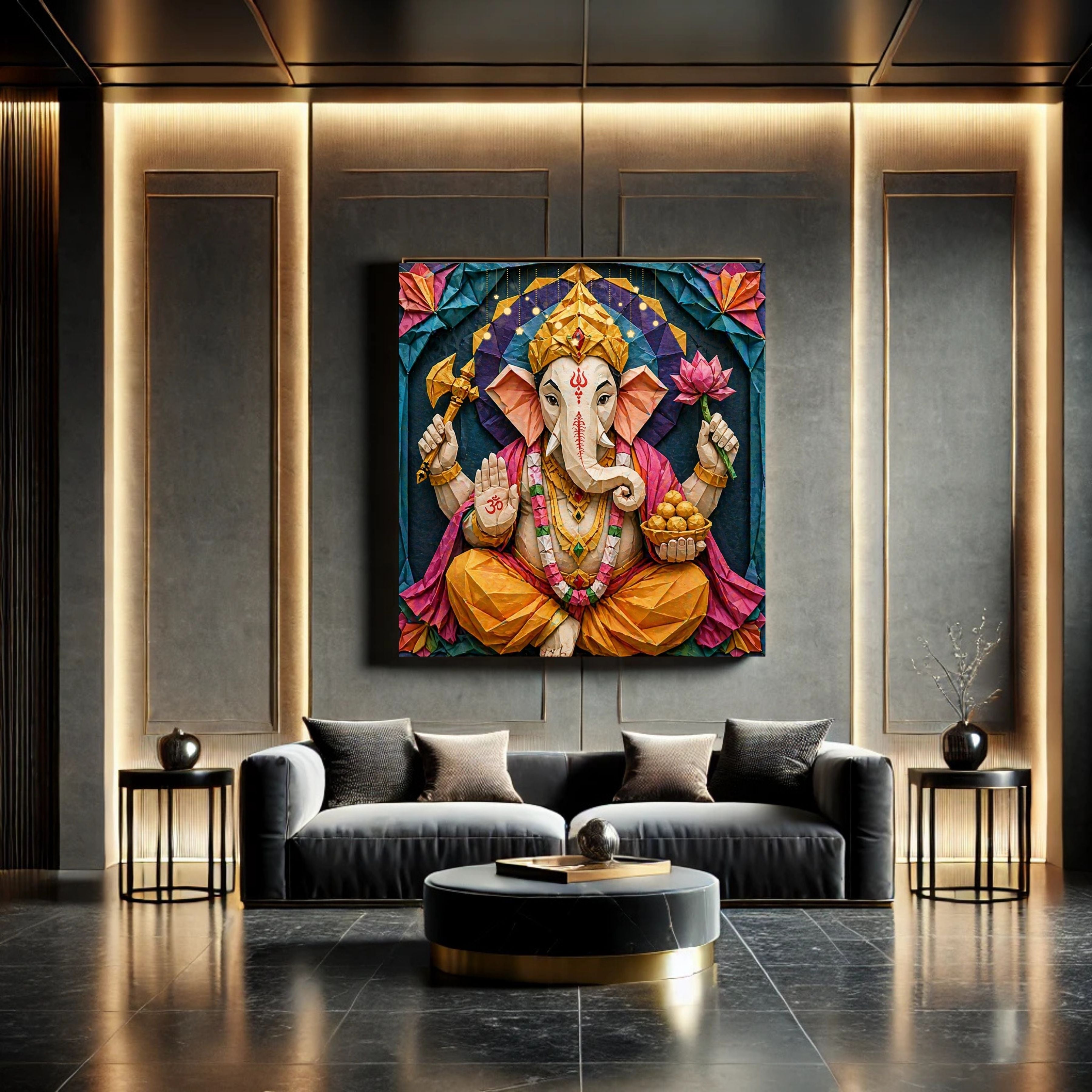 Lord Ganesha Wall Art Printable | Ganapathi Digital Download | Hindu God Decor | Spiritual Poster | Ganesh Chaturthi Gift | 11 Sizes Included|sp9