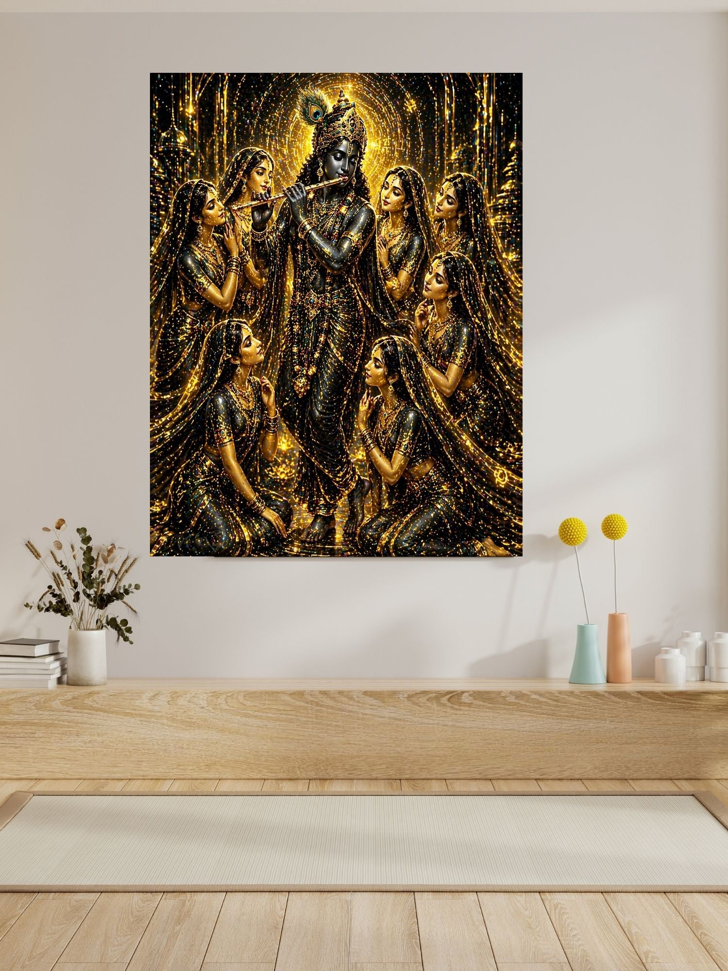 Commercial Use Lord Krishna Wall Art Bundle | Hindu Printable Decor | Commercial Use License Included | Spiritual Home Decor | Pooja Room Prints | Digital Download|sp58c