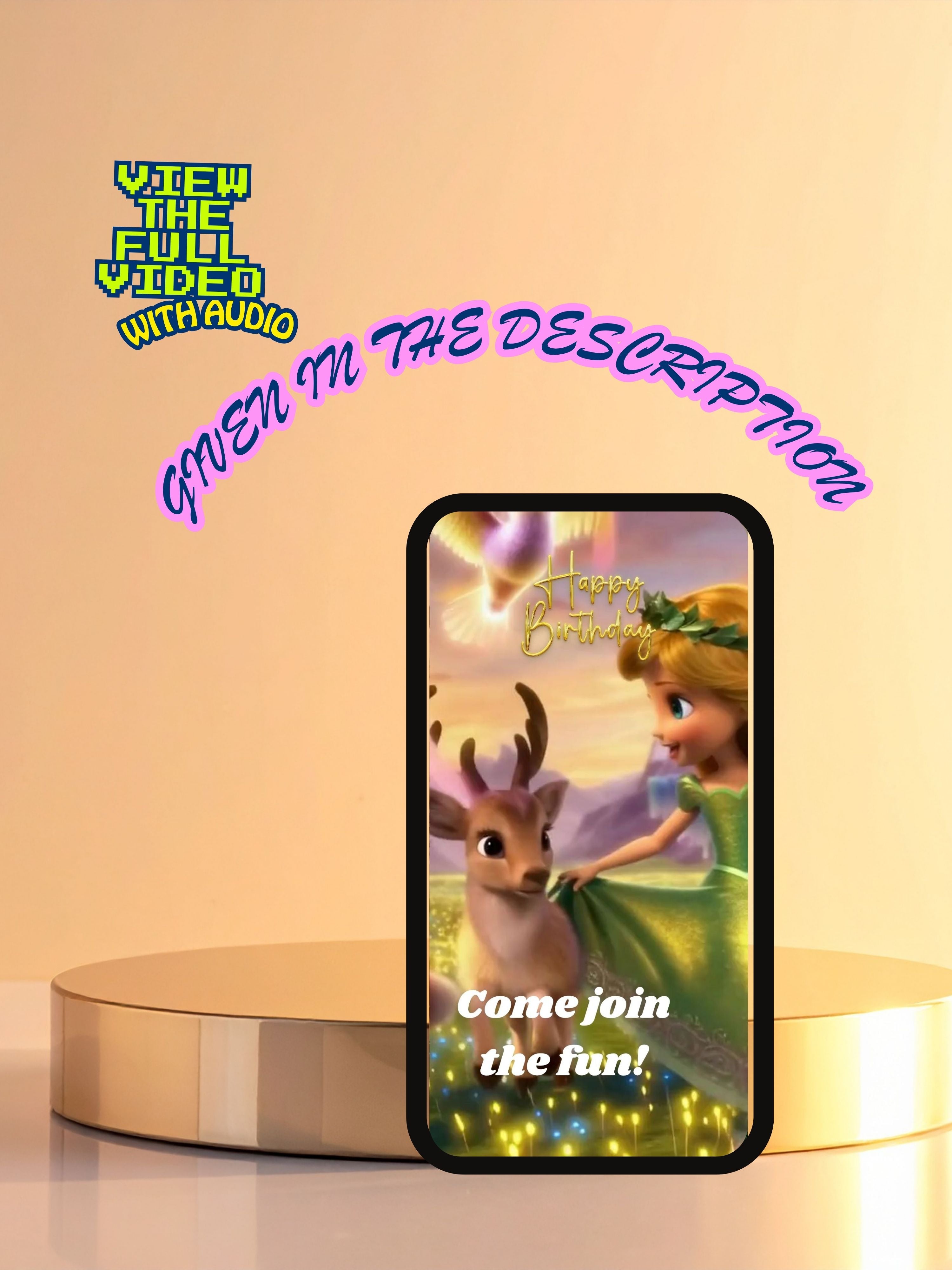 ANIMAL THEME Birthday Invitation Video | Editable Canva pro Template | Kids Party Invite | ki5