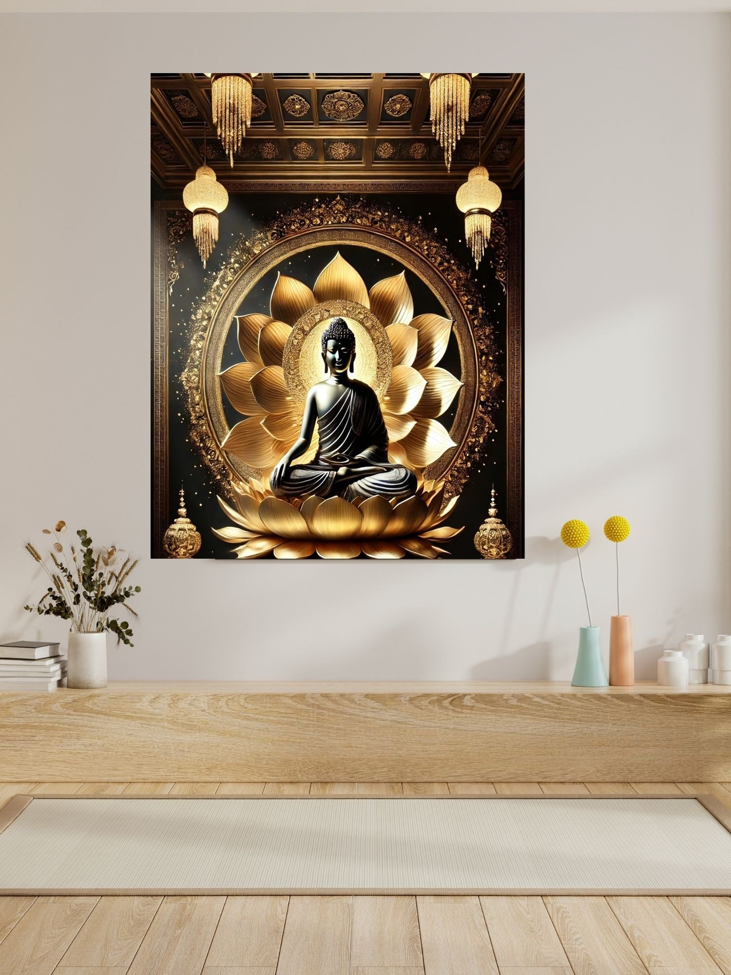 Lord Buddha Printable Wall Art, Zen Buddha Poster, Meditation Room Decor, Buddhist Wall Hanging, Spiritual Digital Download, Peaceful Home Decor|sp82