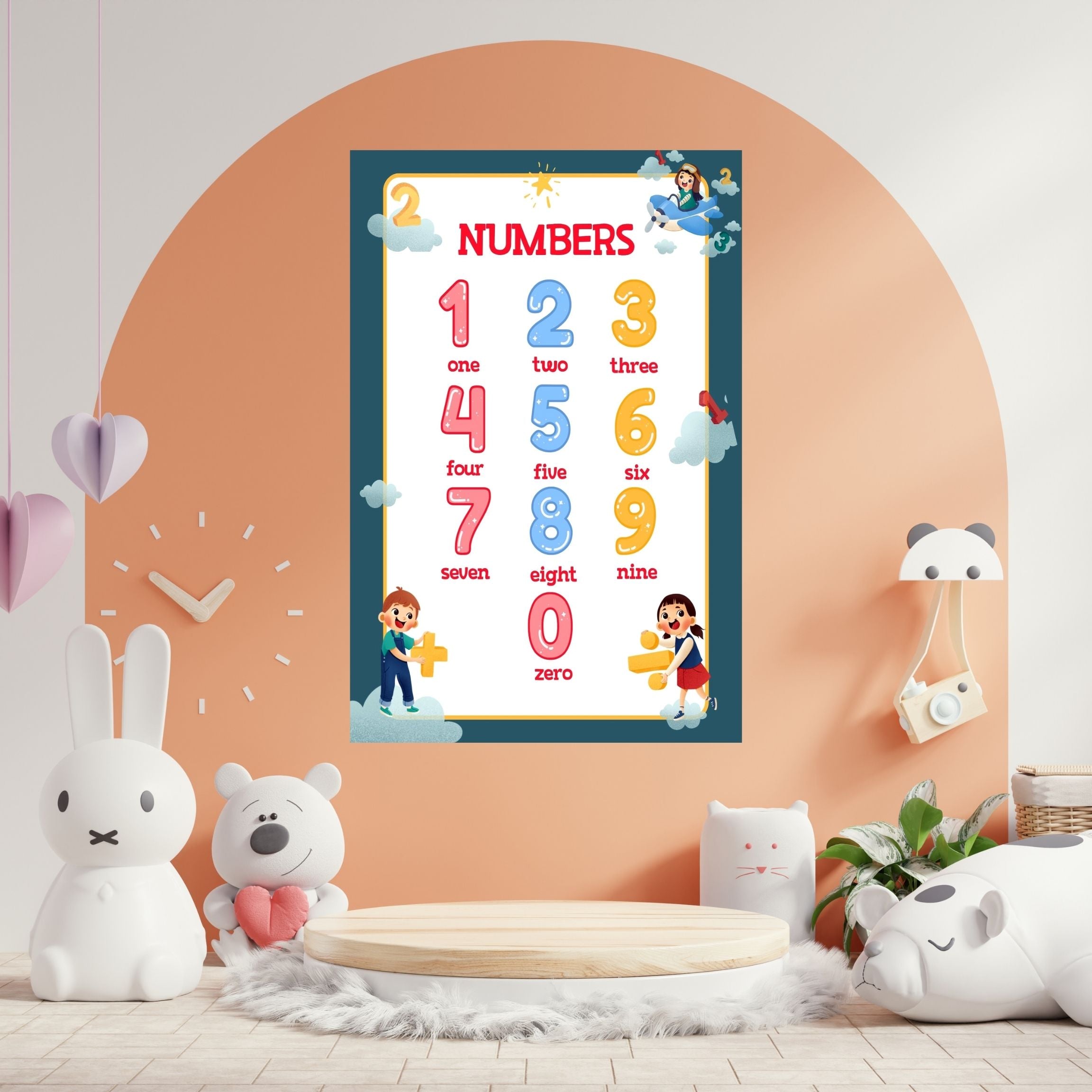 Number Wall Art for Kids 11+ sizes, Counting Poster Printable, Educational Nursery Decor, Preschool Learning Print, Math Wall Art, Digital Download|ke2-15