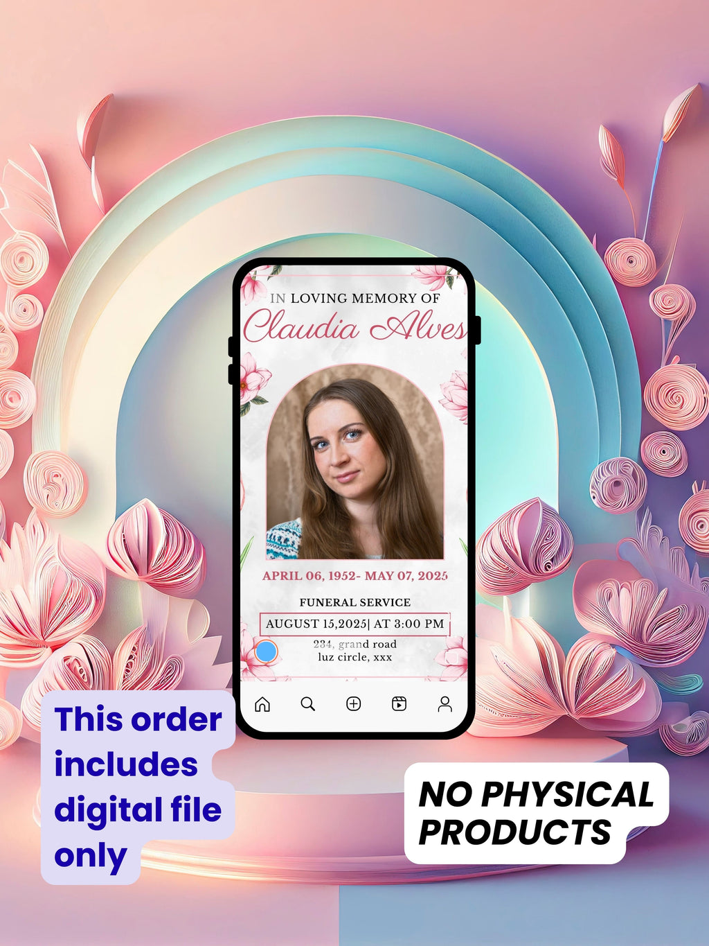 Editable FUNERAL SERVICE Invitation Video Template | Canva Funeral Invite | In Loving Memory | Celebration of Life | Memorial Service | Instant Download|ai6