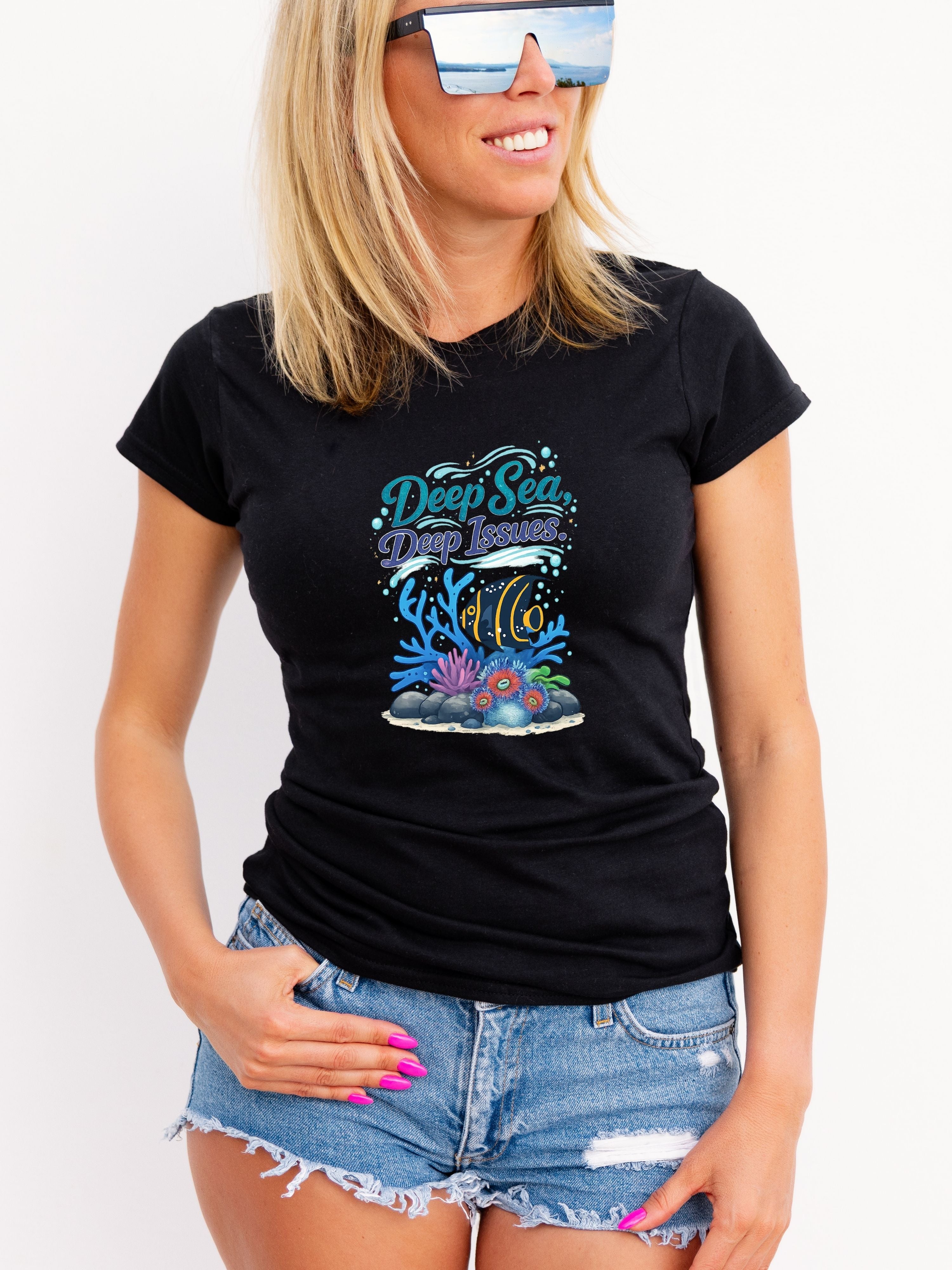Under The Sea PNG, Ocean T-Shirt Design, Sea Life Graphic, Beach Lover Gift, Marine Life PNG, Coastal Aesthetic, Print On Demand Design, Digital Download|gr30-12