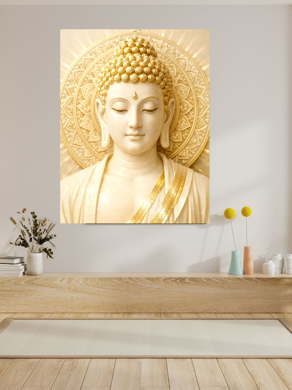 Commercial Use Lord Buddha Wall Art Printable | Zen Meditation Decor | Buddhist Wall Hanging | Spiritual Home Decor | Mindfulness Artwork | Instant Download|sp88c