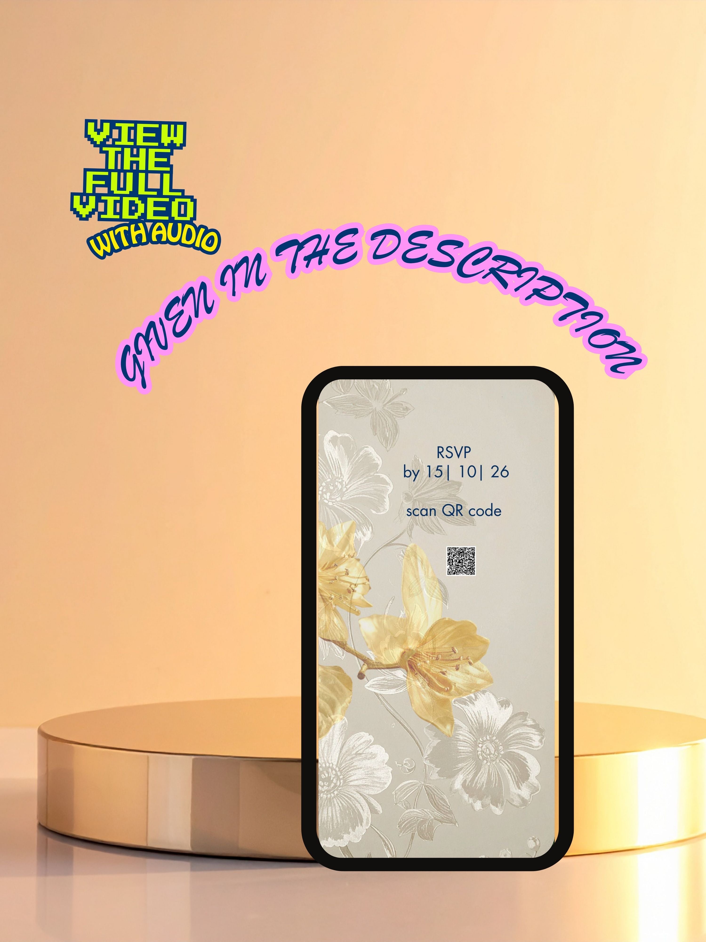 NATURE THEME Editable Birthday Video Invitation | Canva Pro Template | Woodland Kids Party Invite | Photo, Music, QR Code | Instant Download|ki15