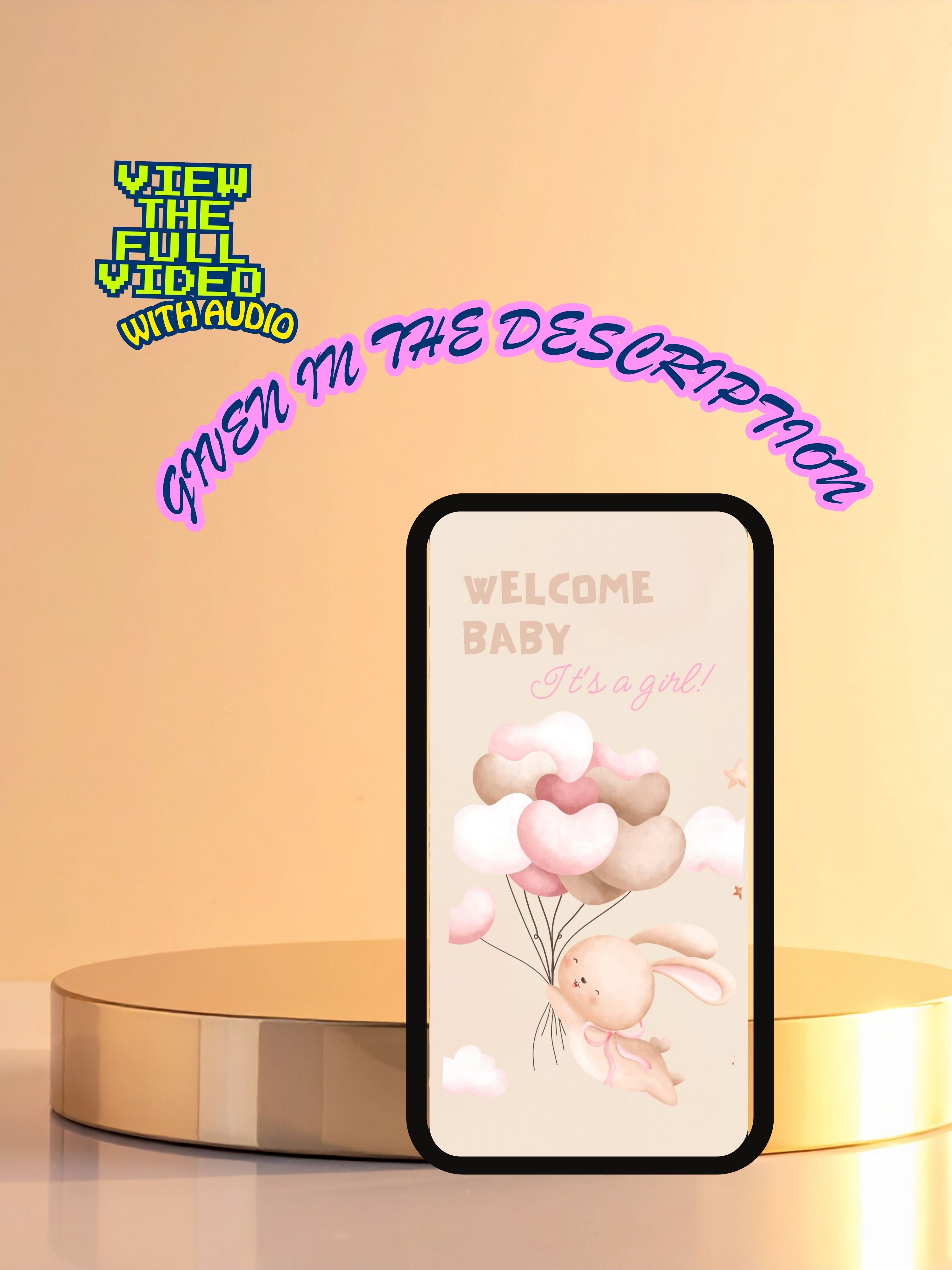 BABY ANOUNCEMENT Editable Video | Canva Pro Template | Baby Boy & Baby Girl Reveal | Photo, Music | ki26