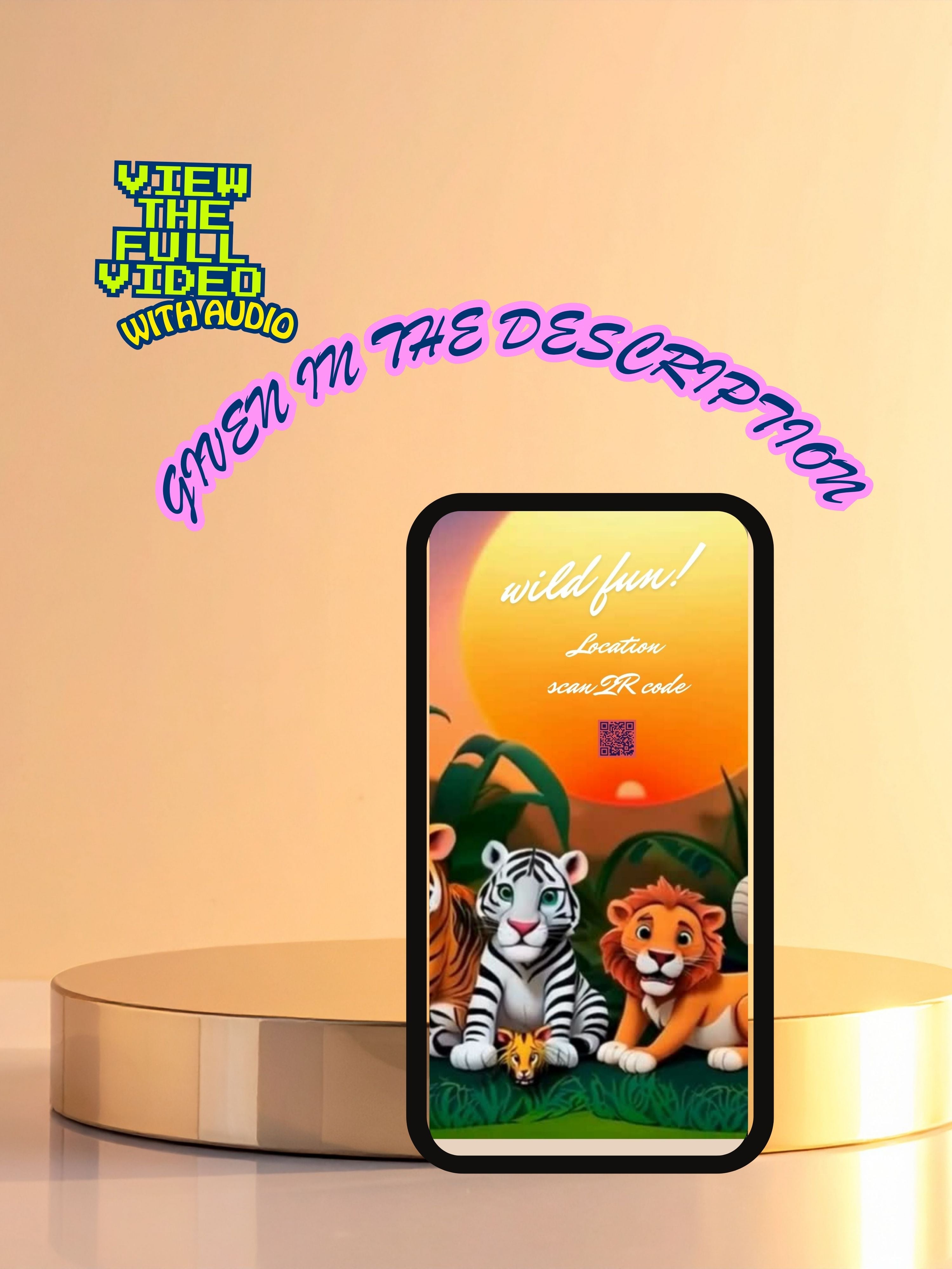 ANIMAL THEME Birthday Invitation Video | Editable Canva pro Template | Kids Party Invite | ki28