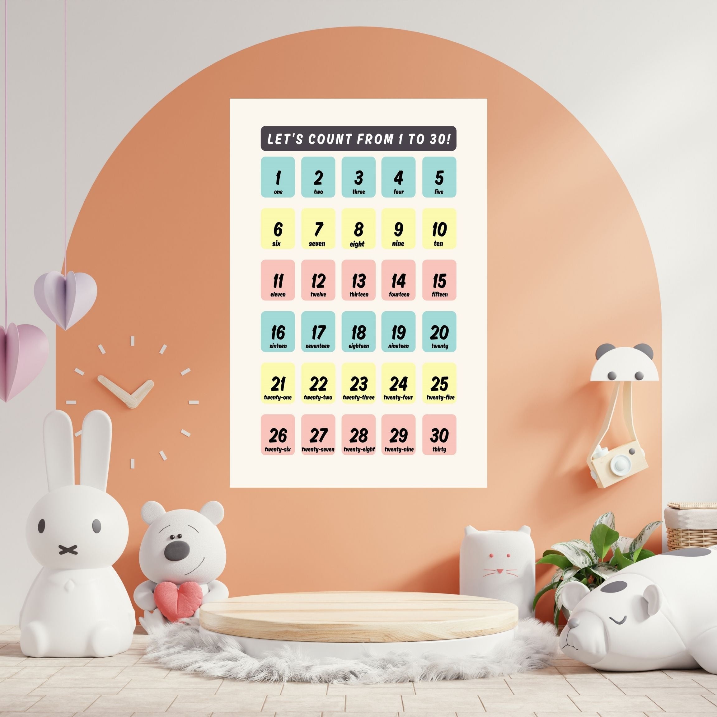 Number Wall Art for Kids 11+ sizes, Counting Poster Printable, Educational Nursery Decor, Preschool Learning Print, Math Wall Art, Digital Download|ke2-7