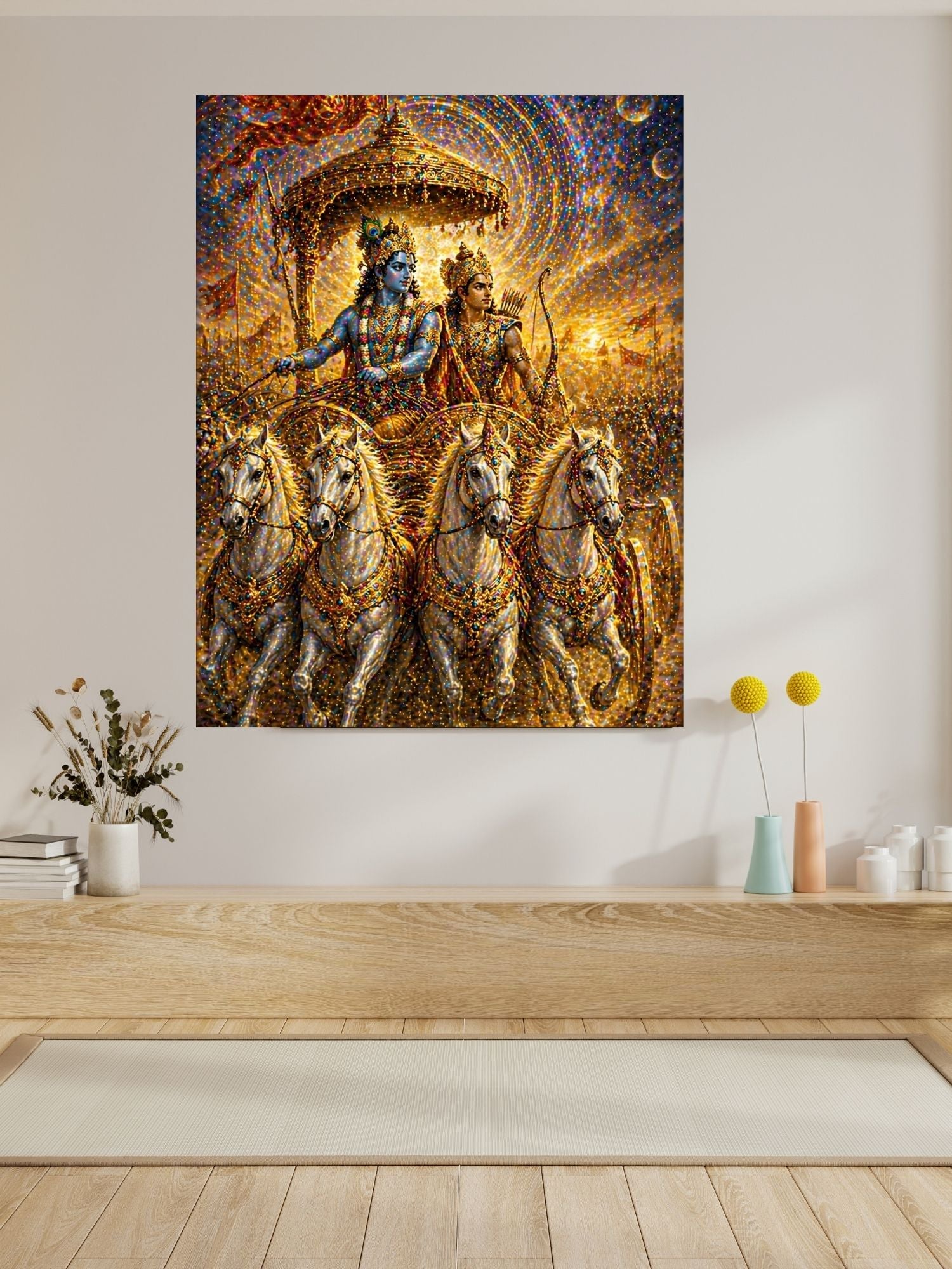 Lord Krishna Wall Art Printable, Krishna Digital Download, Hindu Wall Decor, Spiritual Home Decor, Pooja Room Art, Krishna Poster, Temple Artwork|sp74