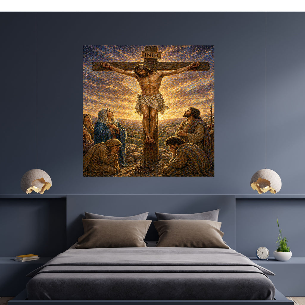 Crucifixion of Jesus Printable Commercial Use | INRI Cross Calvary Wall Art Resell License | POD Easter Good Friday Etsy Seller Sacred Bundle