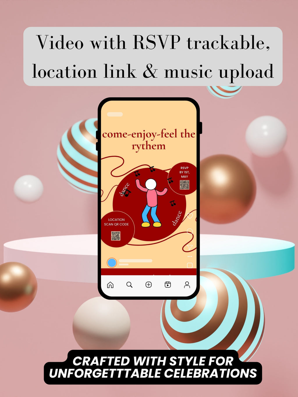 Commercial use DANCE join party Invitation Video | Editable Canva pro Template | Kids Party Invite | Digital Download|ki27c