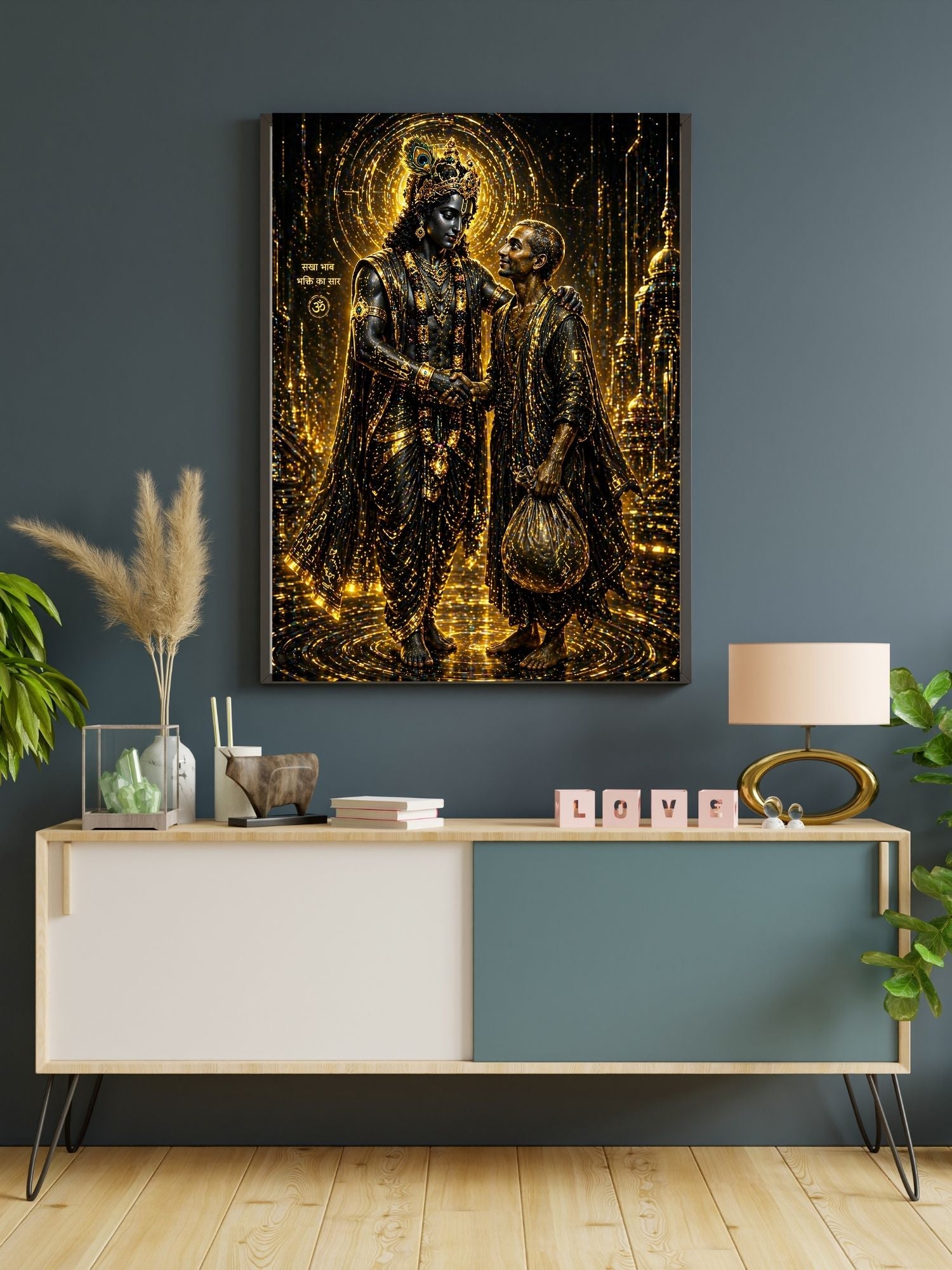 Lord Krishna Wall Art Printable, Krishna Digital Download, Hindu Wall Decor, Spiritual Home Decor, Pooja Room Art, Krishna Poster, Temple Artwork|sp57