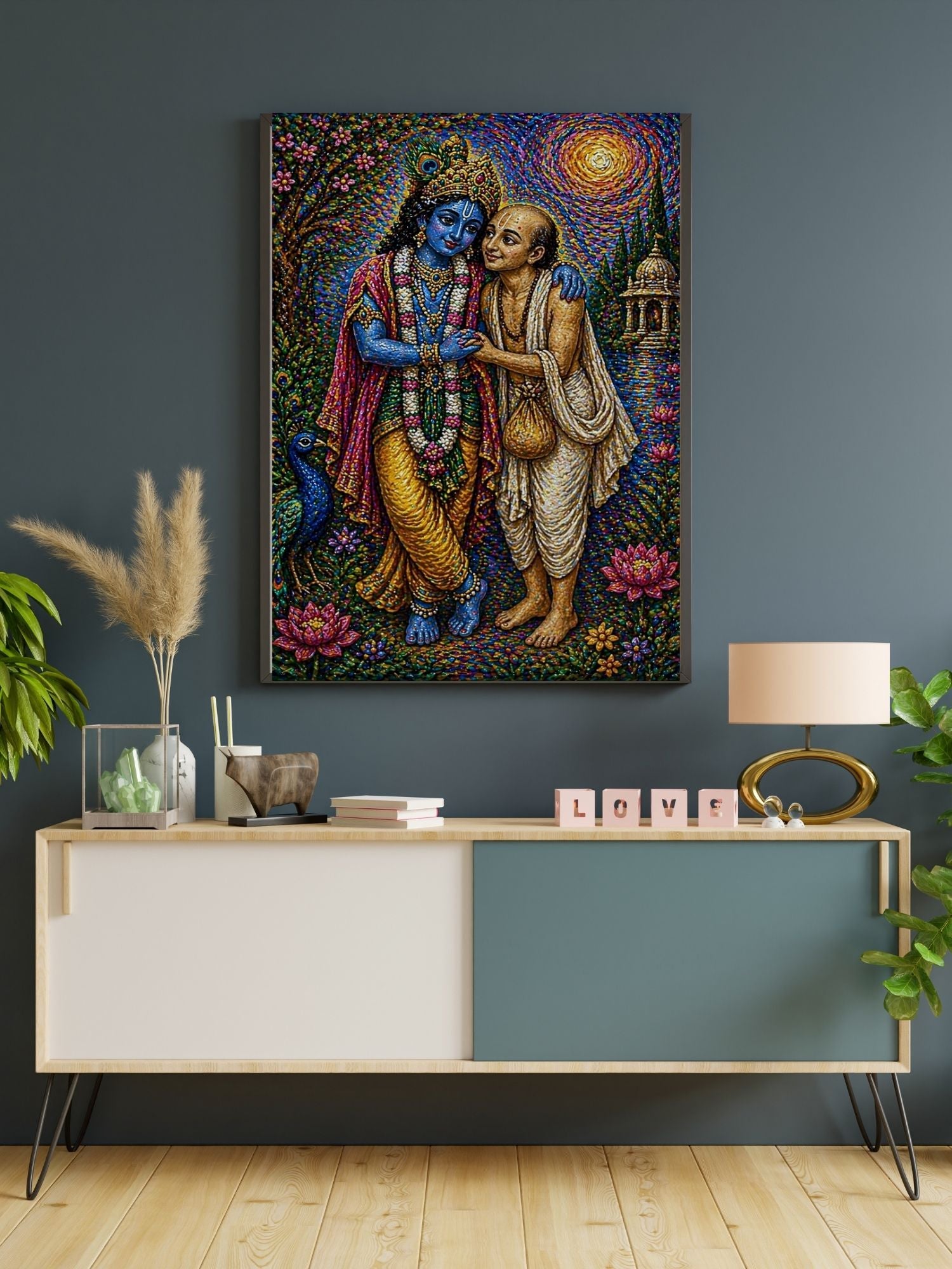 Lord Krishna Wall Art Printable, Krishna Digital Download, Hindu Wall Decor, Spiritual Home Decor, Pooja Room Art, Krishna Poster, Temple Artwork|sp53