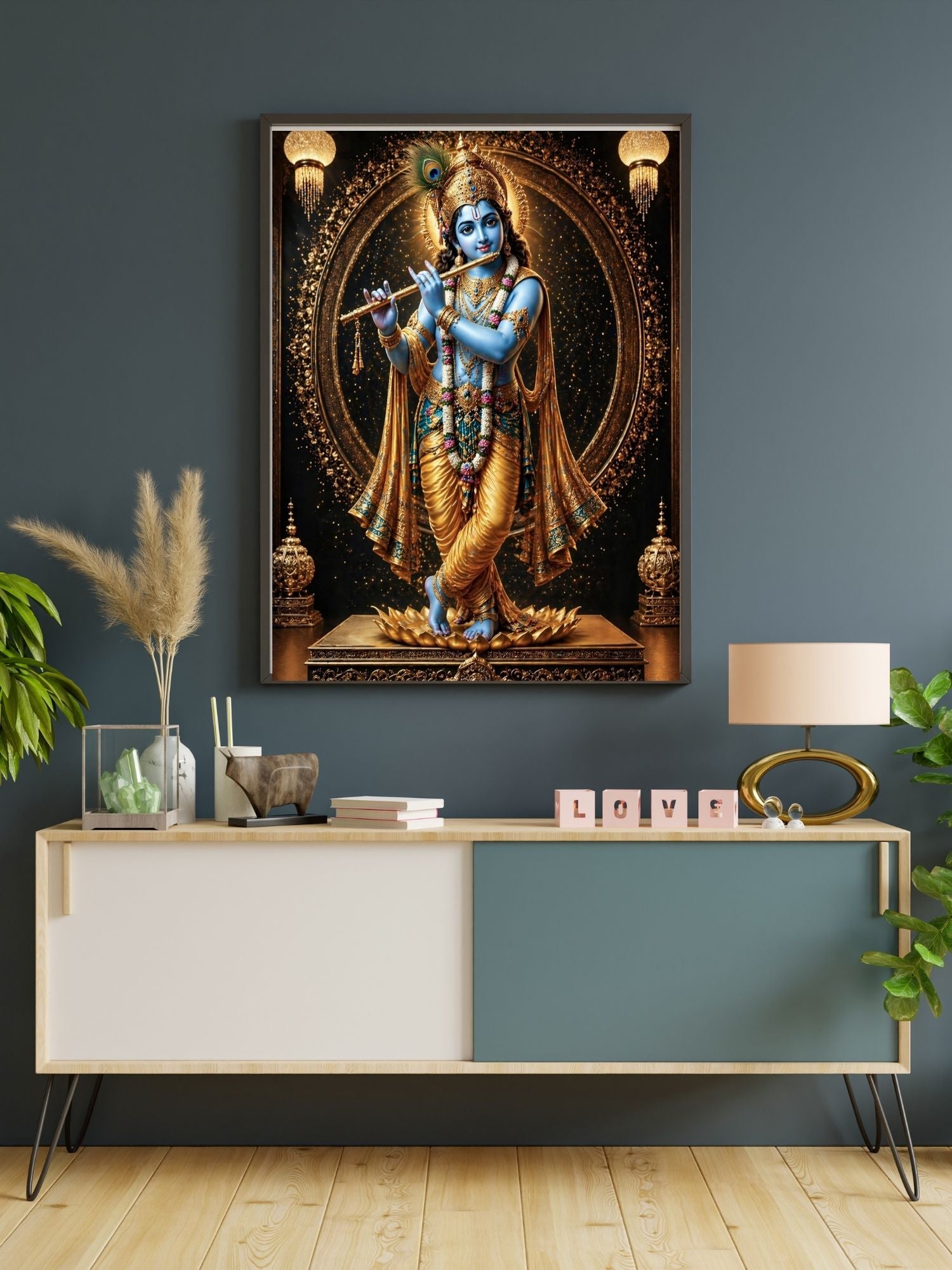 Commercial Use Lord Krishna Wall Art Bundle | Hindu Printable Decor | Commercial Use License Included | Spiritual Home Decor | Pooja Room Prints | Digital Download|sp47c