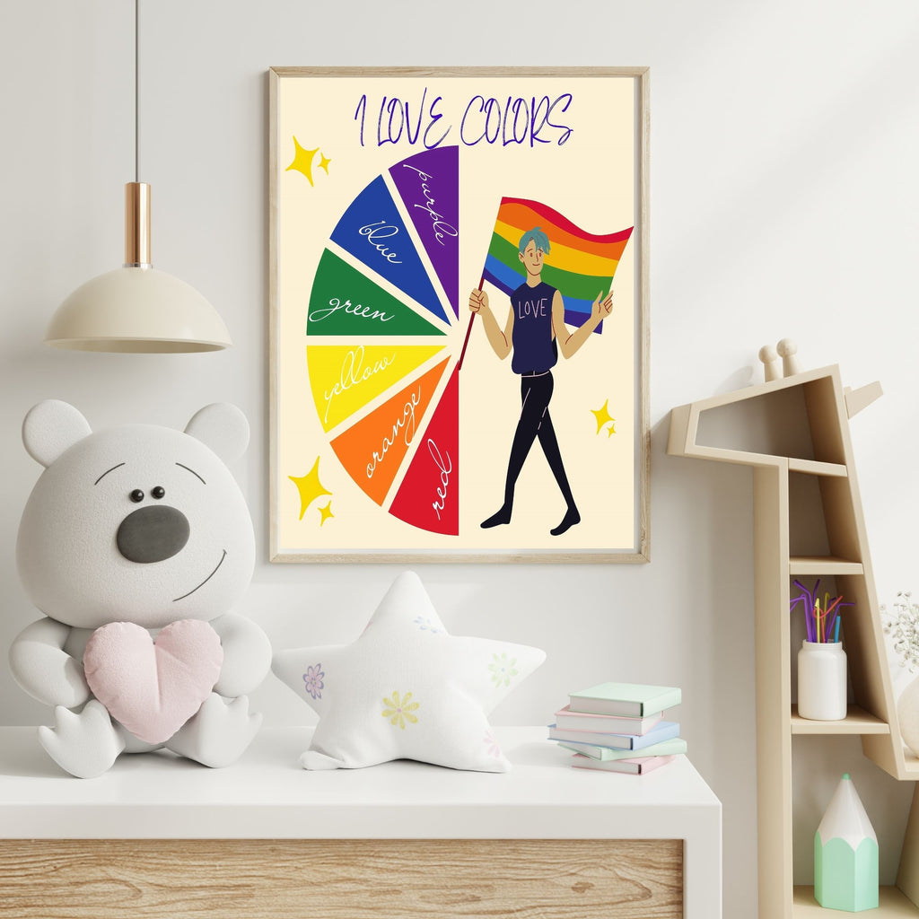Kids Color Concepts Poster, Printable Preschool Wall Art