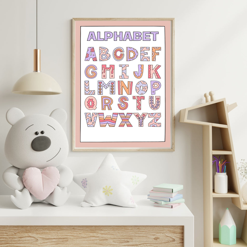 Commercial Use bundle of 15 designs in 11+ sizes,Alphabet Wall Art Printable, ABC Learning Poster, Kids Educational Decor, Nursery Wall Art, Preschool Classroom Print |ke1c