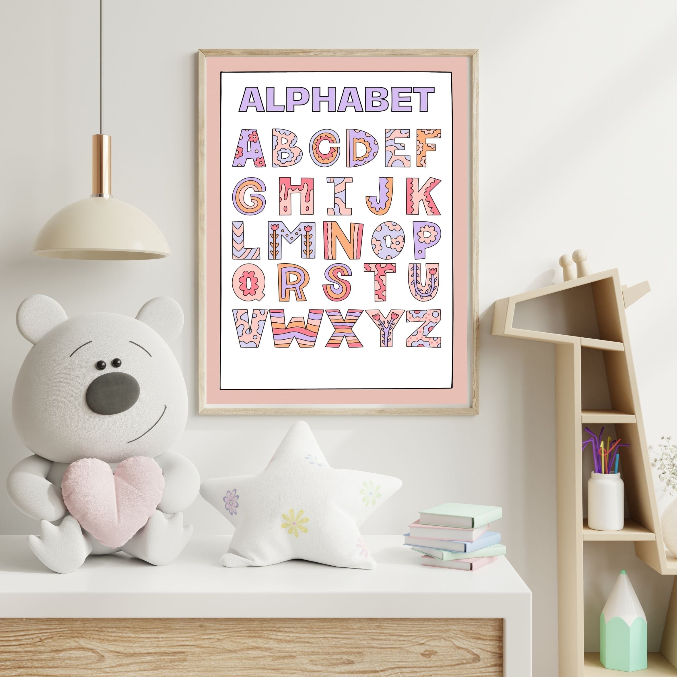 Commercial Use bundle of 15 designs in 11+ sizes,Alphabet Wall Art Printable, ABC Learning Poster, Kids Educational Decor, Nursery Wall Art, Preschool Classroom Print |ke1c
