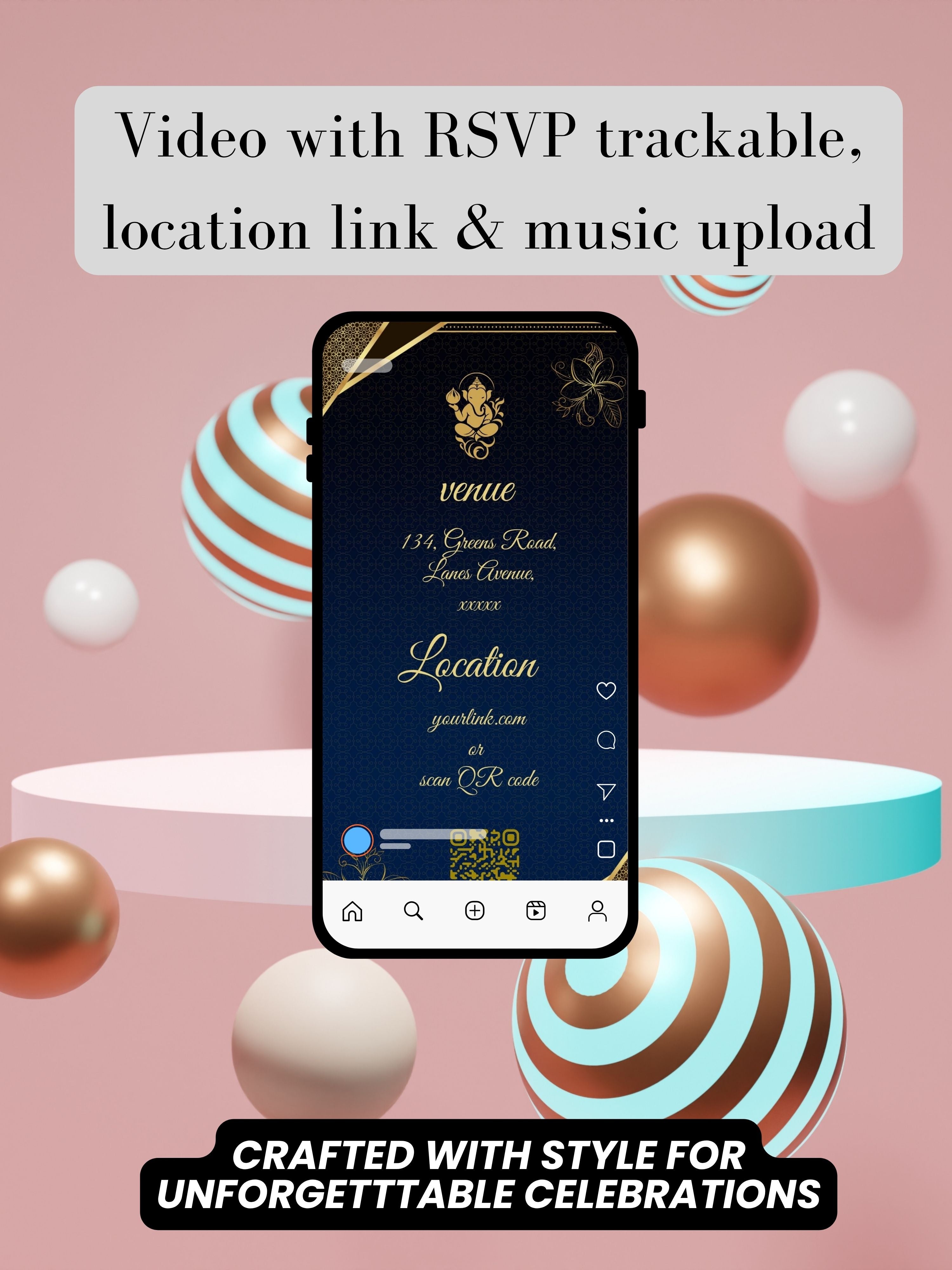 WI0006C-Commercial Use HINDU WEDDING Invitation Video Template | Editable Indian Wedding Invite | Canva pro Digital Wedding Invitation | Luxury Save the Date | Wedding Video
