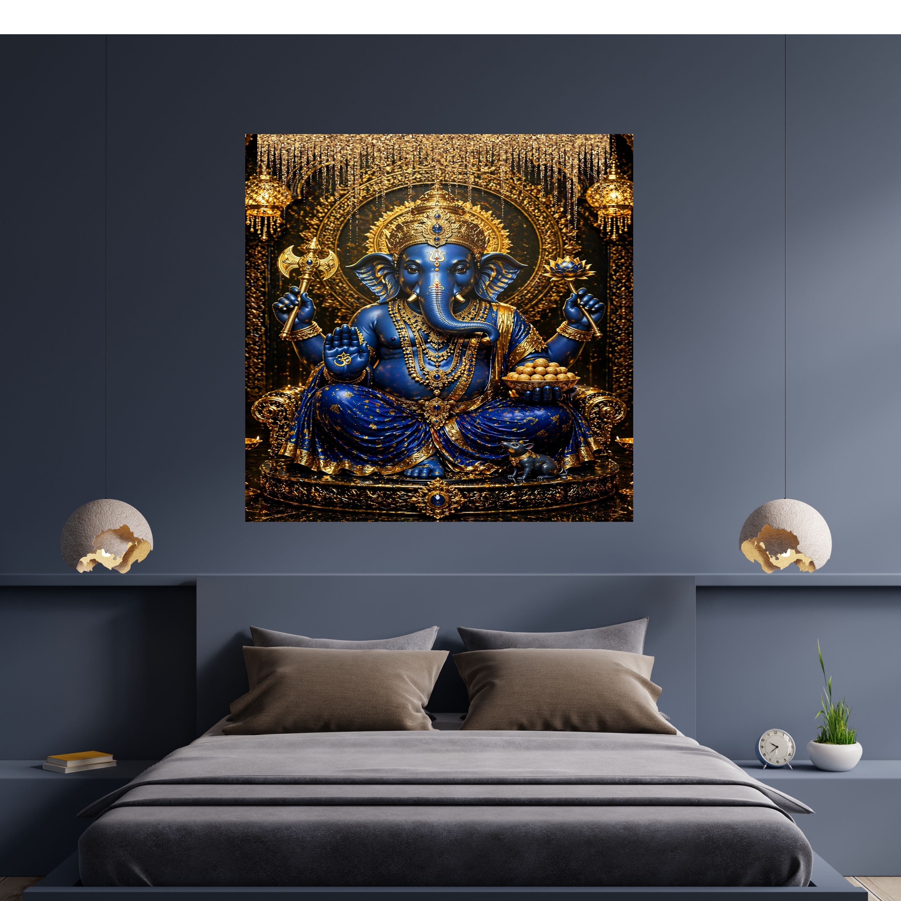 Lord Ganesha Wall Art Printable | Ganapathi Digital Download | Hindu God Decor | Spiritual Poster | Ganesh Chaturthi Gift | 11 Sizes Included|sp7