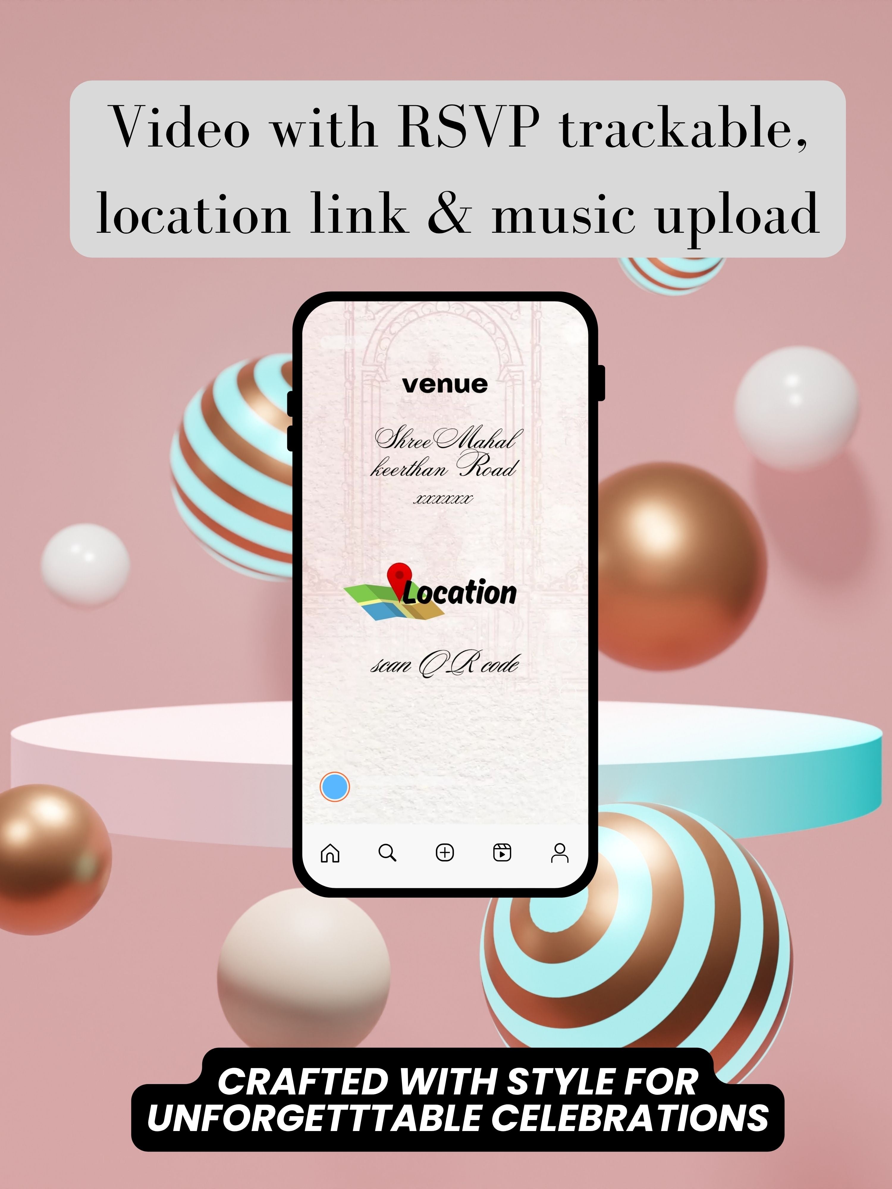 WI0001-HINDU WEDDING Invitation Video Template | Editable Indian Wedding Invite | Canva pro Digital Wedding Invitation | Luxury Save the Date | Wedding Video
