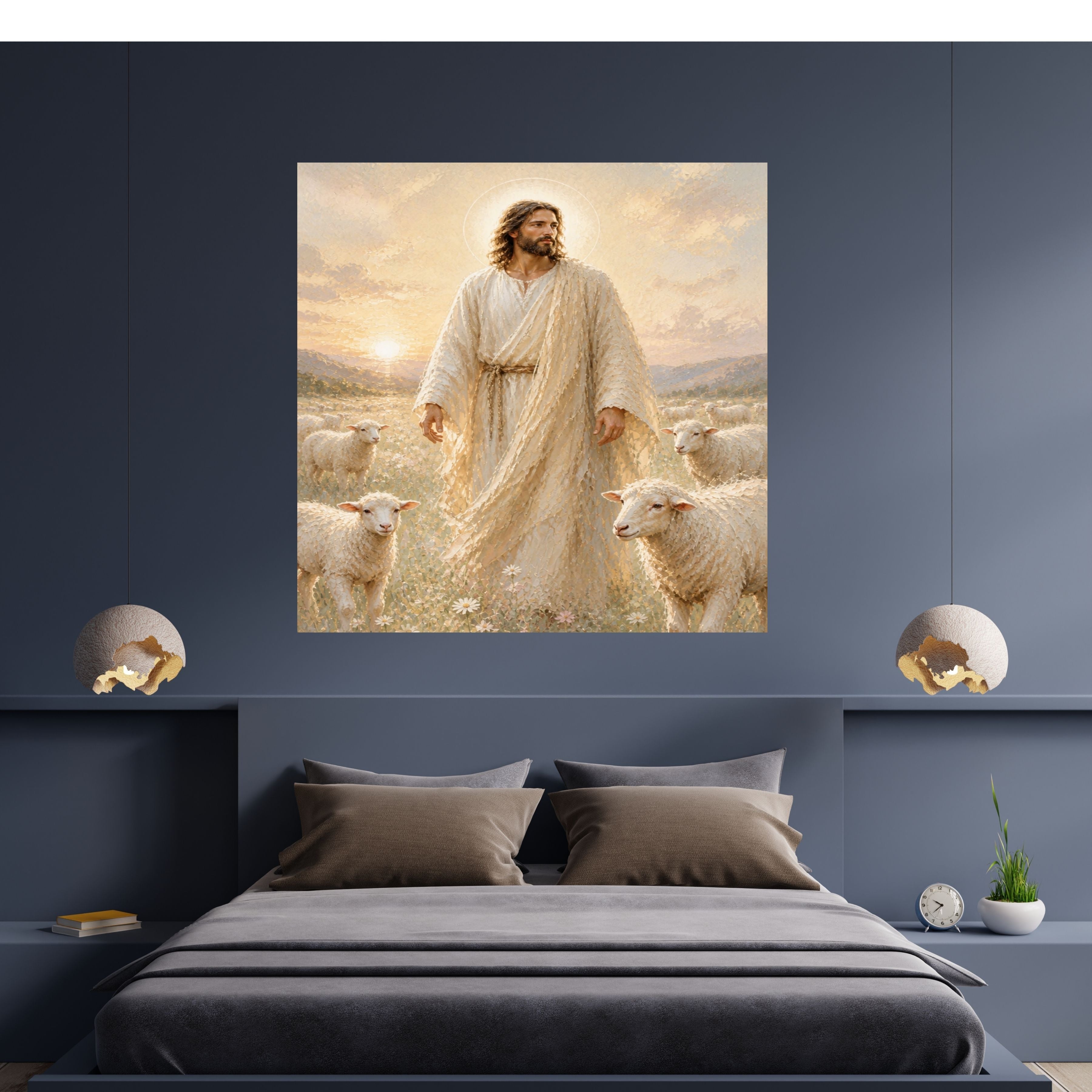 Jesus Wall Art Printable Set, Christian Nursery Decor, Bible Story Prints, Jesus with Children, Good Shepherd, Baptism, Faith Gift|sp45