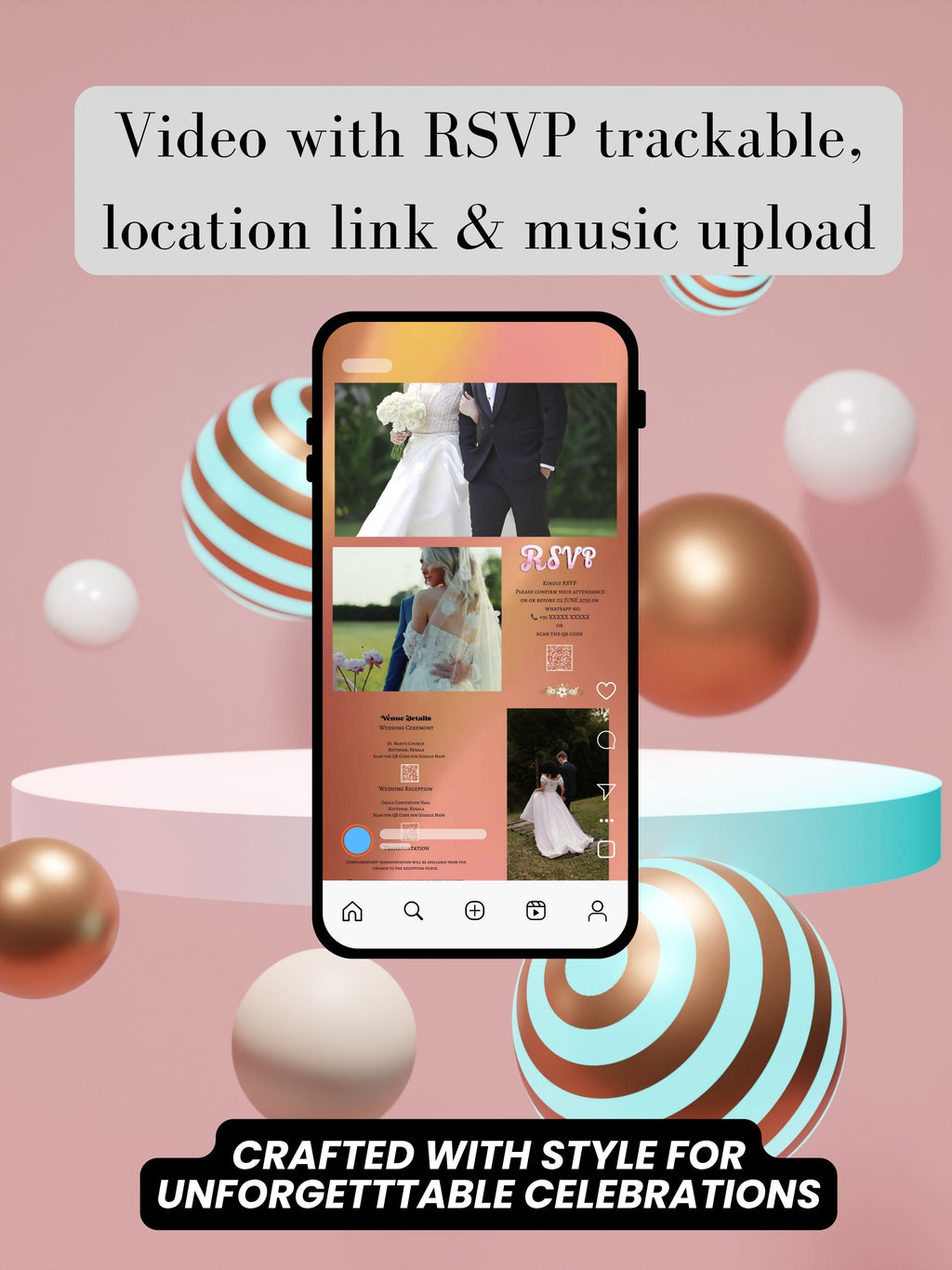 WI0017C-Commercial Use CHURCH WEDDING Invitation Video Template | Editable Christian Wedding Invite |Digital Wedding Invitation |Wedding Video