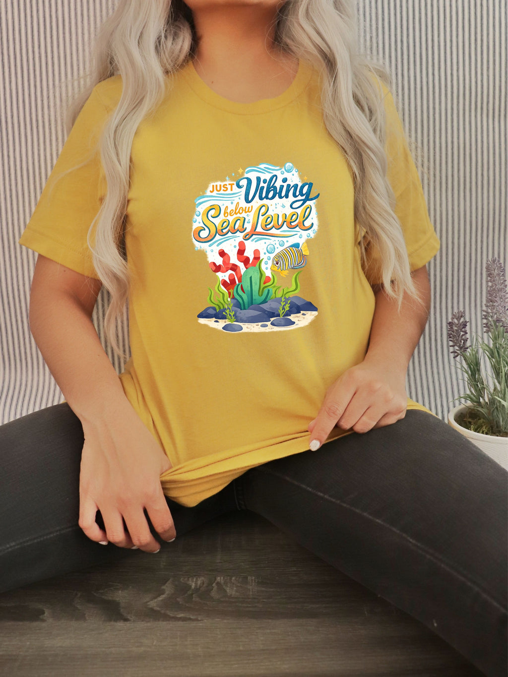 Under The Sea PNG, Ocean T-Shirt Design, Sea Life Graphic, Beach Lover Gift, Marine Life PNG, Coastal Aesthetic, Print On Demand Design, Digital Download|gr30-10