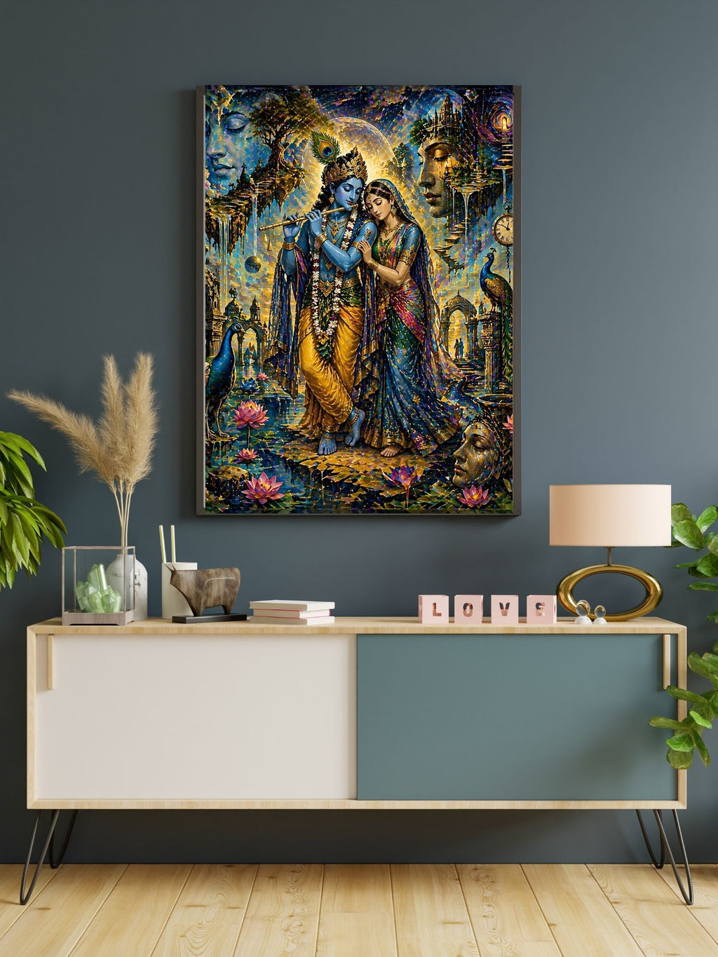 Lord Krishna Wall Art Printable, Krishna Digital Download, Hindu Wall Decor, Spiritual Home Decor, Pooja Room Art, Krishna Poster, Temple Artwork|sp66