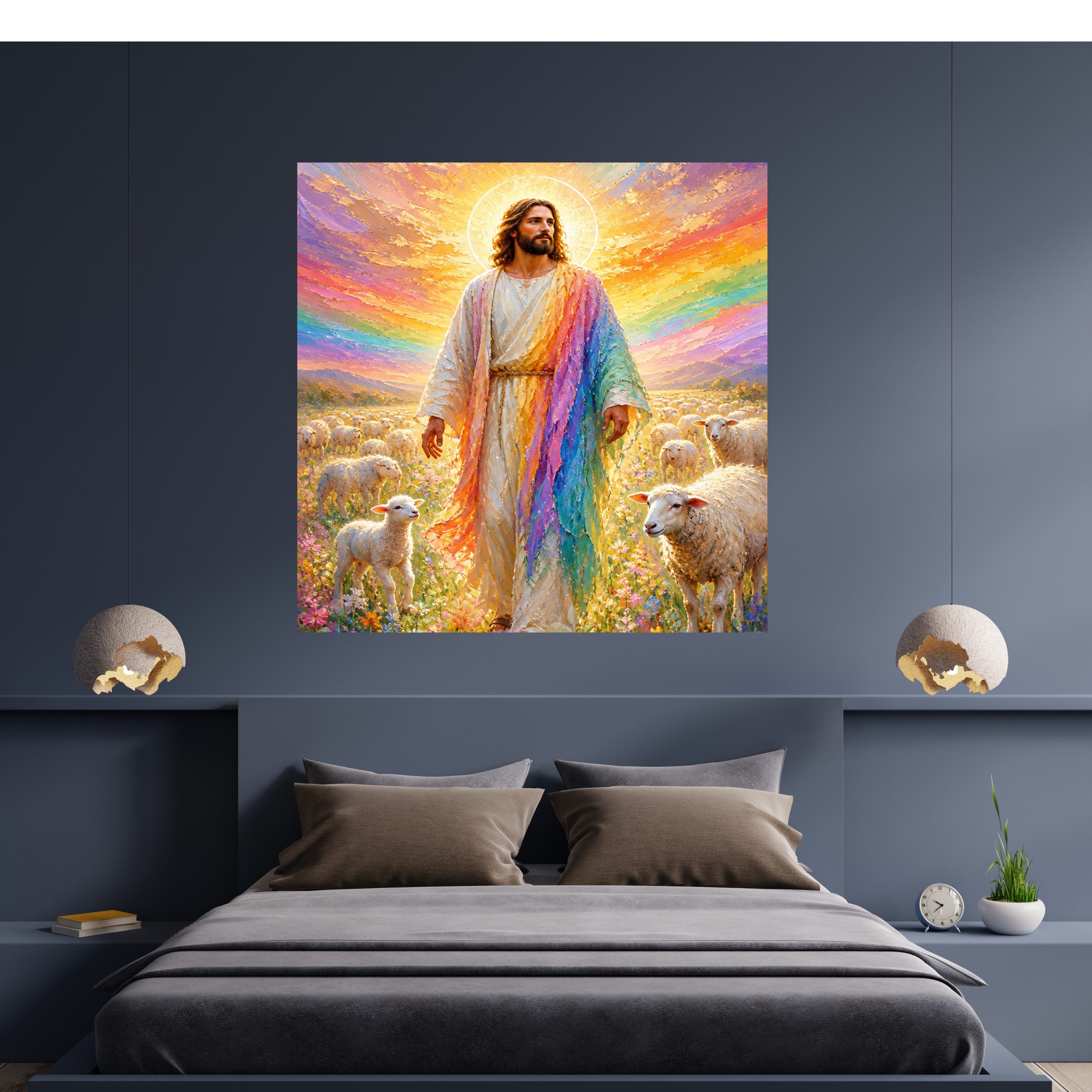 Jesus Wall Art Printable Set, Christian Nursery Decor, Bible Story Prints, Jesus with Children, Good Shepherd, Baptism, Faith Gift|sp46