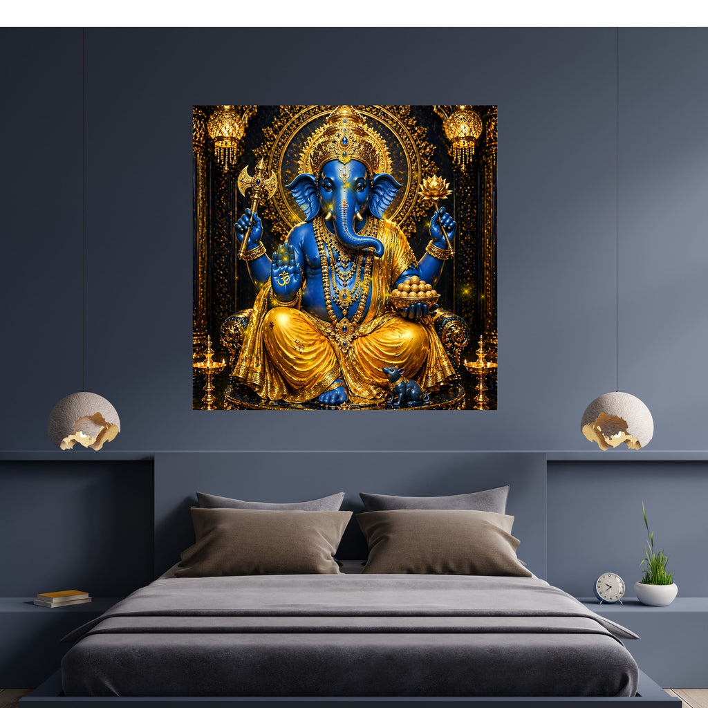 Lord Ganesha Wall Art Printable | Ganapathi Digital Download | Hindu God Decor | Spiritual Poster | Ganesh Chaturthi Gift | 11 Sizes Included|sp8