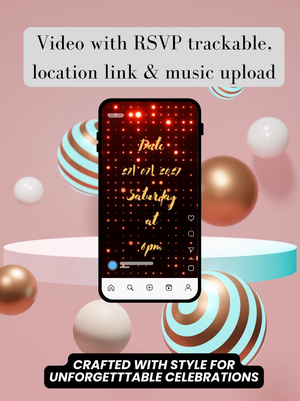 NEON Birthday Invitation Video | Editable Canva pro Template | Glow Party Invite | Digital Download|ki52