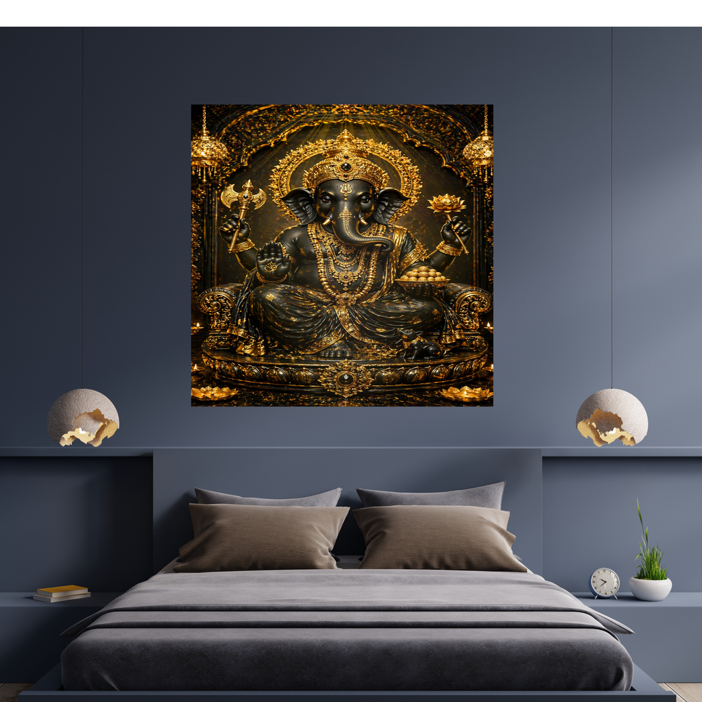 Lord Ganesha Wall Art Printable | Ganapathi Digital Download | Hindu God Decor | Spiritual Poster | Ganesh Chaturthi Gift | 11 Sizes Included|sp6