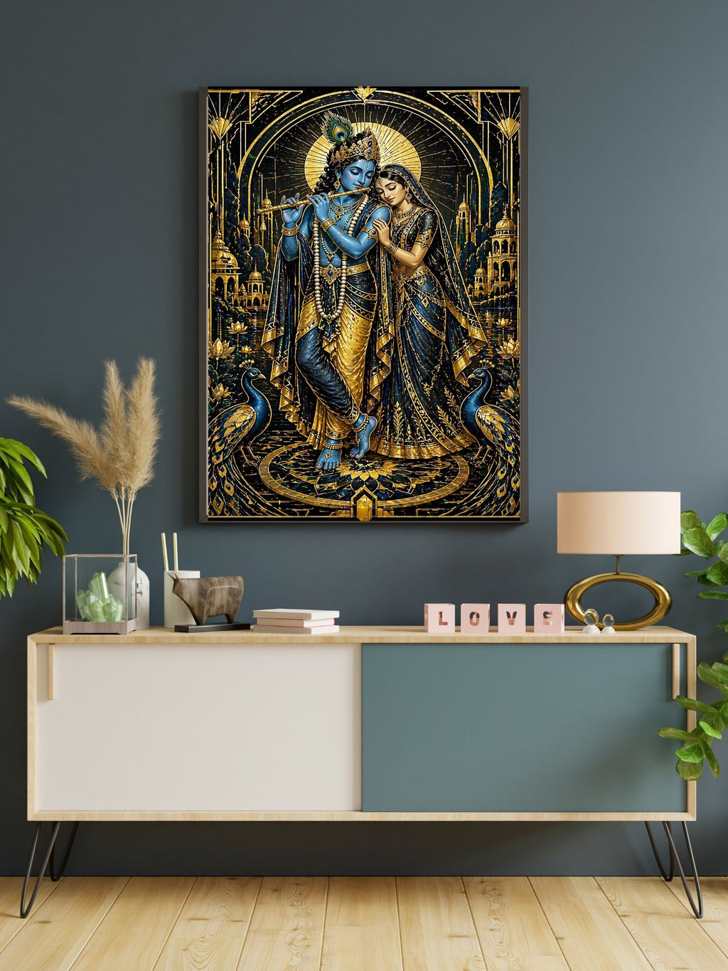 Lord Krishna Wall Art Printable, Krishna Digital Download, Hindu Wall Decor, Spiritual Home Decor, Pooja Room Art, Krishna Poster, Temple Artwork|sp62