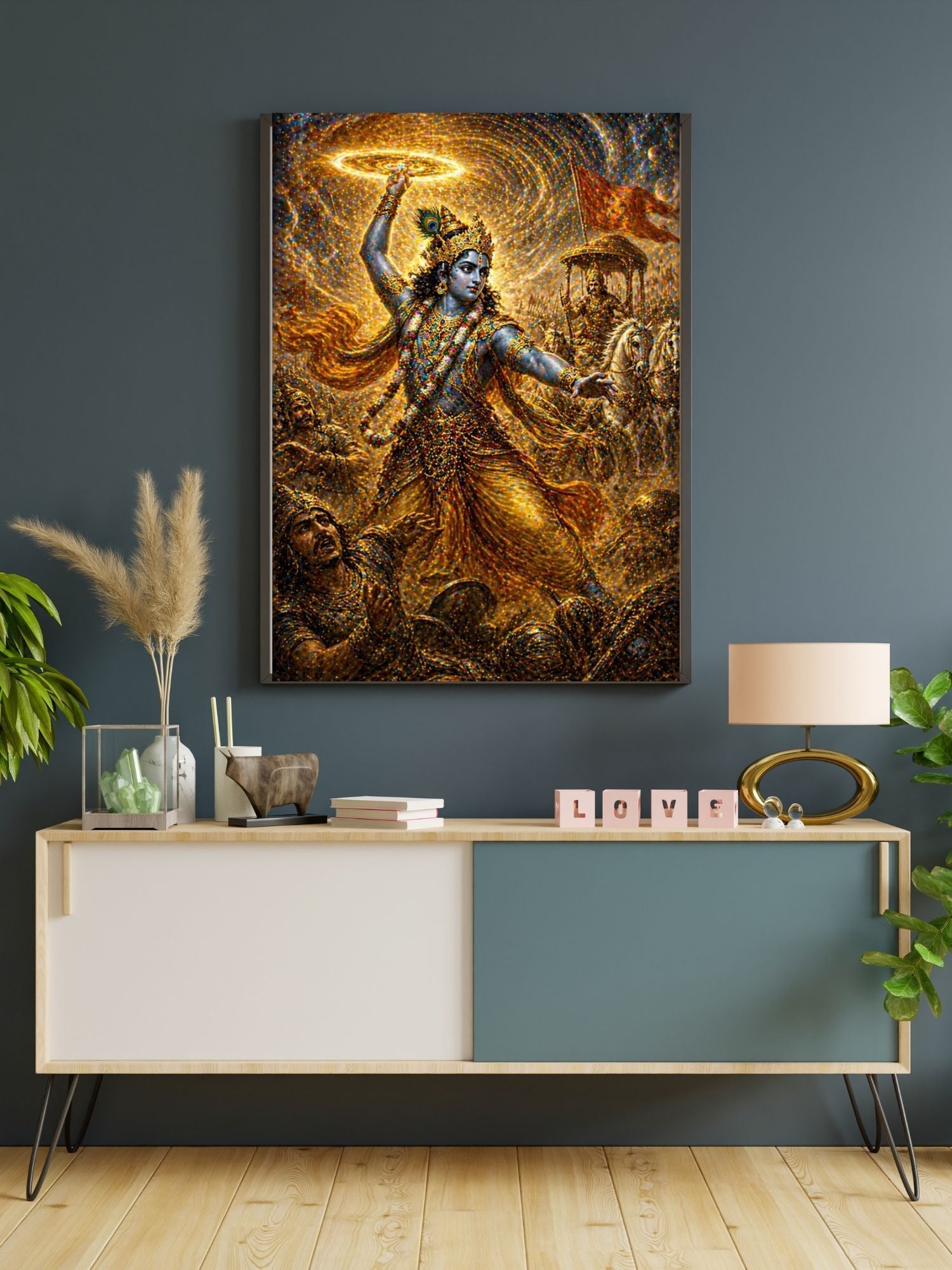 Lord Krishna Wall Art Printable, Krishna Digital Download, Hindu Wall Decor, Spiritual Home Decor, Pooja Room Art, Krishna Poster, Temple Artwork|sp75