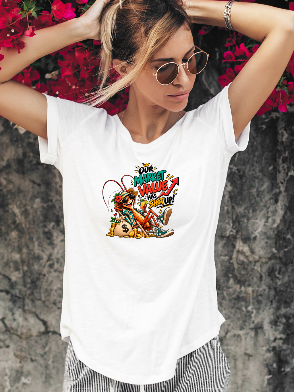 Our Market Value Has Shot Up Cockroach PNG | Investor Roach Shirt Art, 6 Sizes, Personal Use