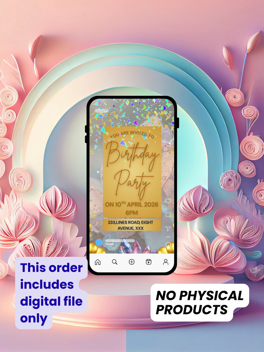 NATURE THEME Editable Birthday Video Invitation | Canva Pro Template | Woodland Kids Party Invite | Photo, Music, QR Code | Instant Download|ki11